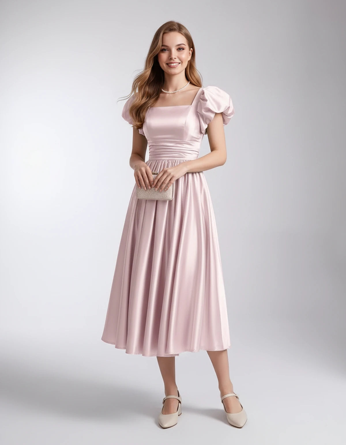 Marisol Midi Dresses — Pink | SKU: SD-80159-pink-2,SD-80159-pink-4,SD-80159-pink-6,SD-80159-pink-8,SD-80159-pink-10,SD-80159-pink-12,SD-80159-pink-14,SD-80159-pink-16,SD-80159-pink-16W,SD-80159-pink-18W,SD-80159-pink-20W,SD-80159-pink-22W