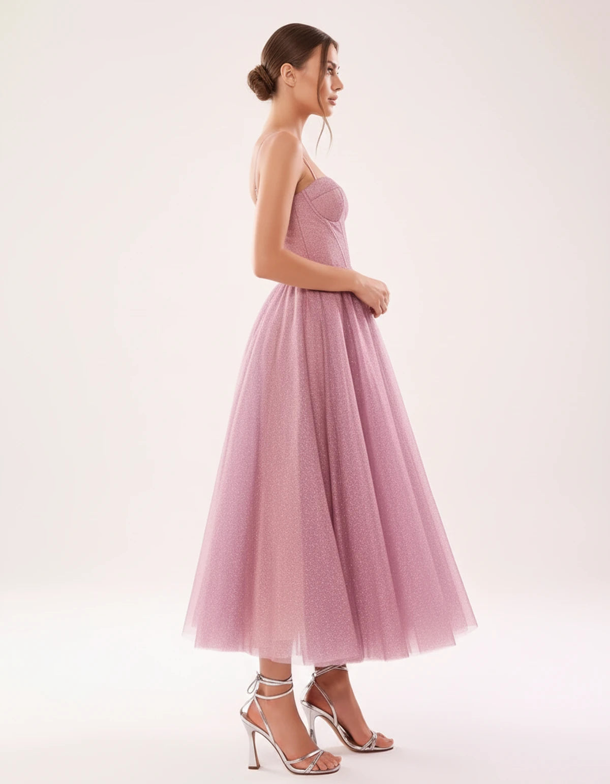 Marsanne Midi Dresses — Pink | SKU: SD-90818-pink-2,SD-90818-pink-4,SD-90818-pink-6,SD-90818-pink-8,SD-90818-pink-10,SD-90818-pink-12,SD-90818-pink-14,SD-90818-pink-16,SD-90818-pink-16W,SD-90818-pink-18W,SD-90818-pink-20W,SD-90818-pink-22W