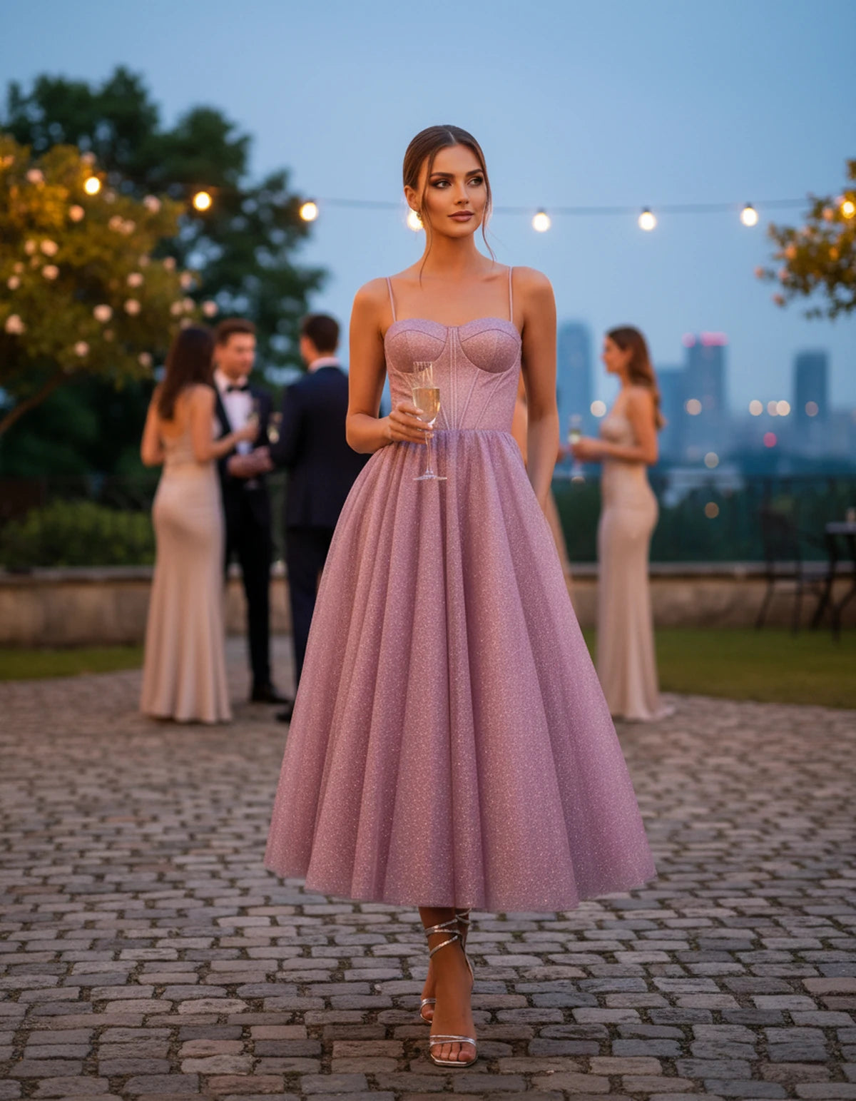 Marsanne Midi Dresses — Pink | SKU: SD-90818-pink-2,SD-90818-pink-4,SD-90818-pink-6,SD-90818-pink-8,SD-90818-pink-10,SD-90818-pink-12,SD-90818-pink-14,SD-90818-pink-16,SD-90818-pink-16W,SD-90818-pink-18W,SD-90818-pink-20W,SD-90818-pink-22W