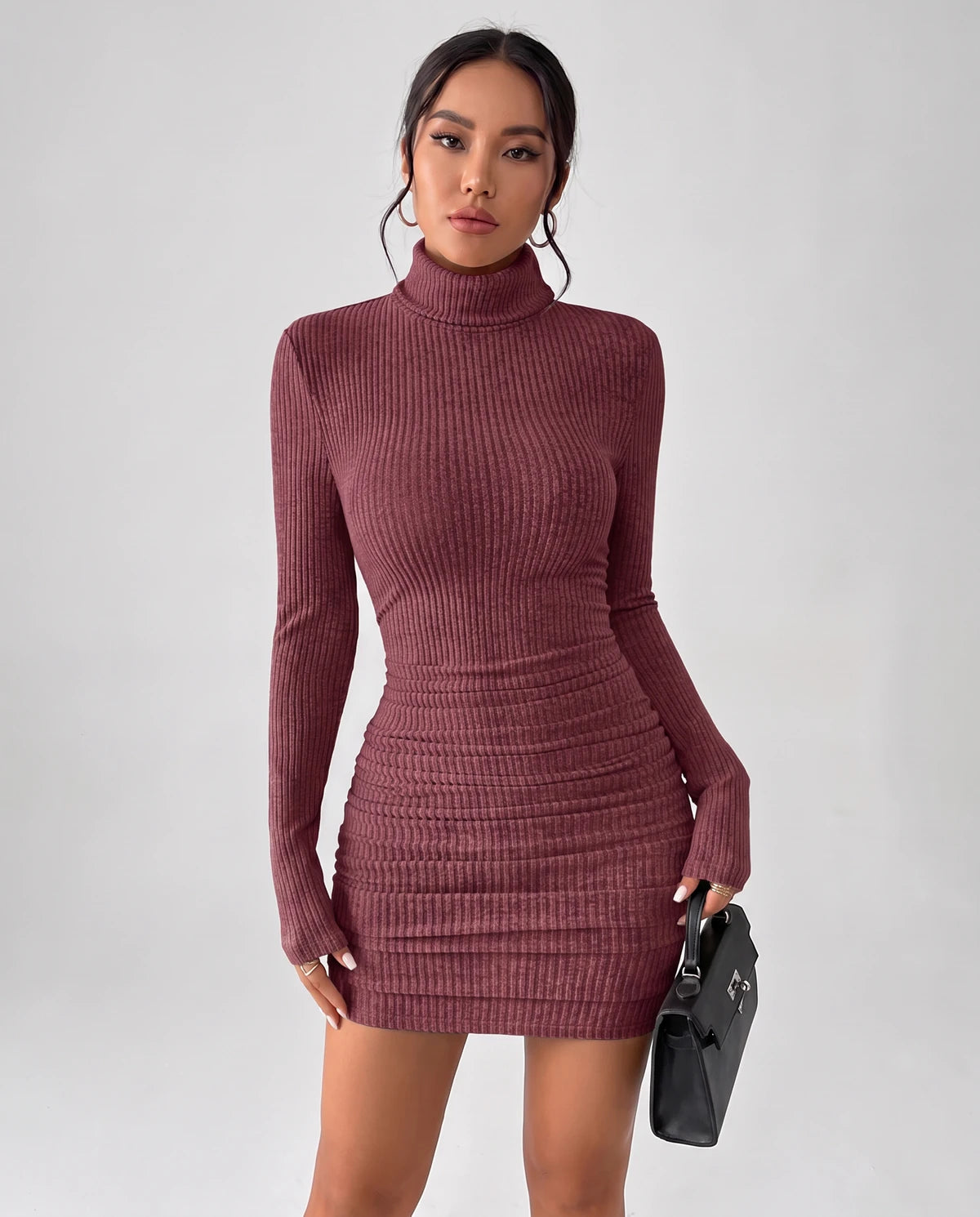 Marseille Mini Dress — Burgundy