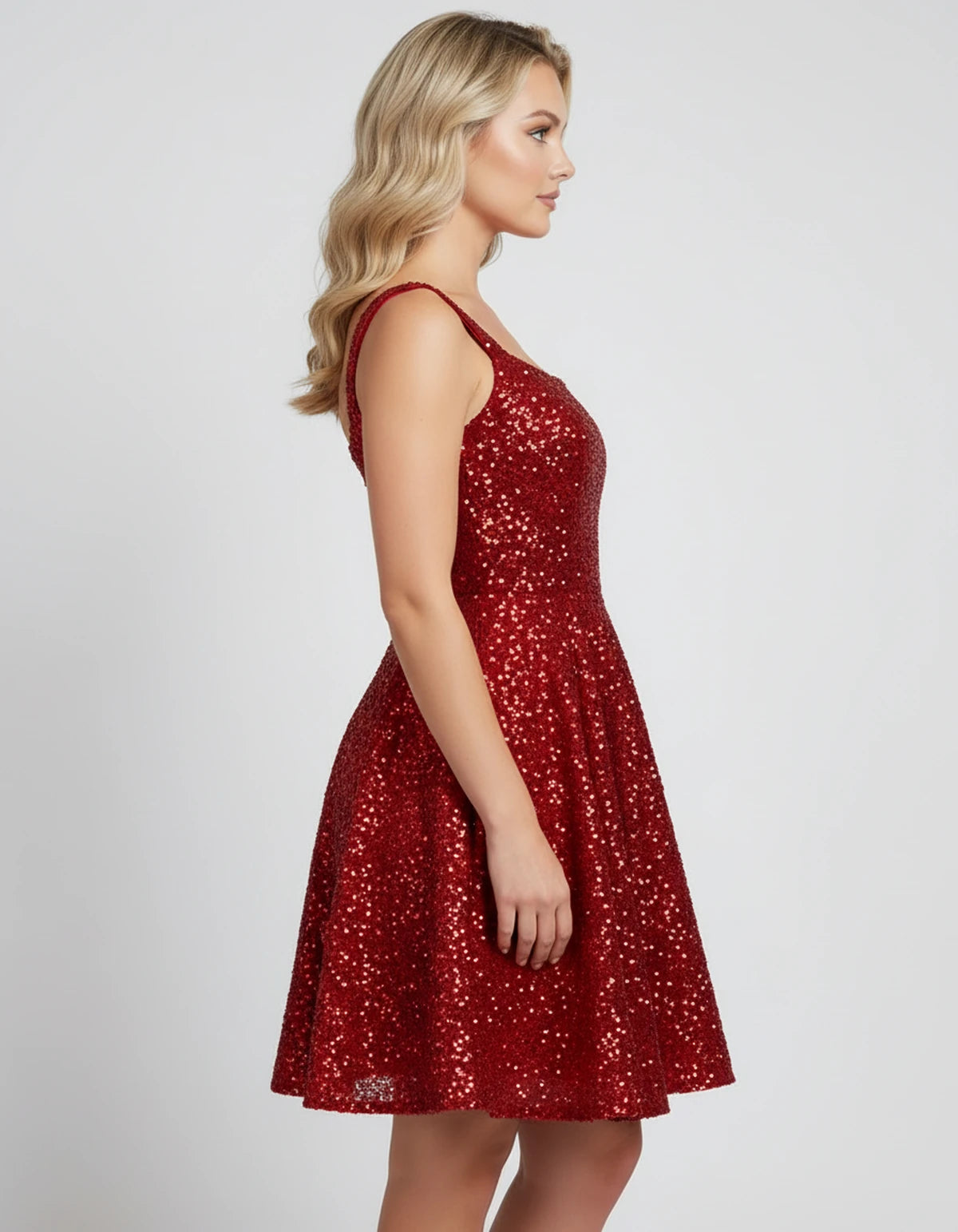Mathilde Mini Dress — Red | SKU: SD-80928-red-2,SD-80928-red-4,SD-80928-red-6,SD-80928-red-8,SD-80928-red-10,SD-80928-red-12,SD-80928-red-14,SD-80928-red-16,SD-80928-red-16W,SD-80928-red-18W,SD-80928-red-20W,SD-80928-red-22W