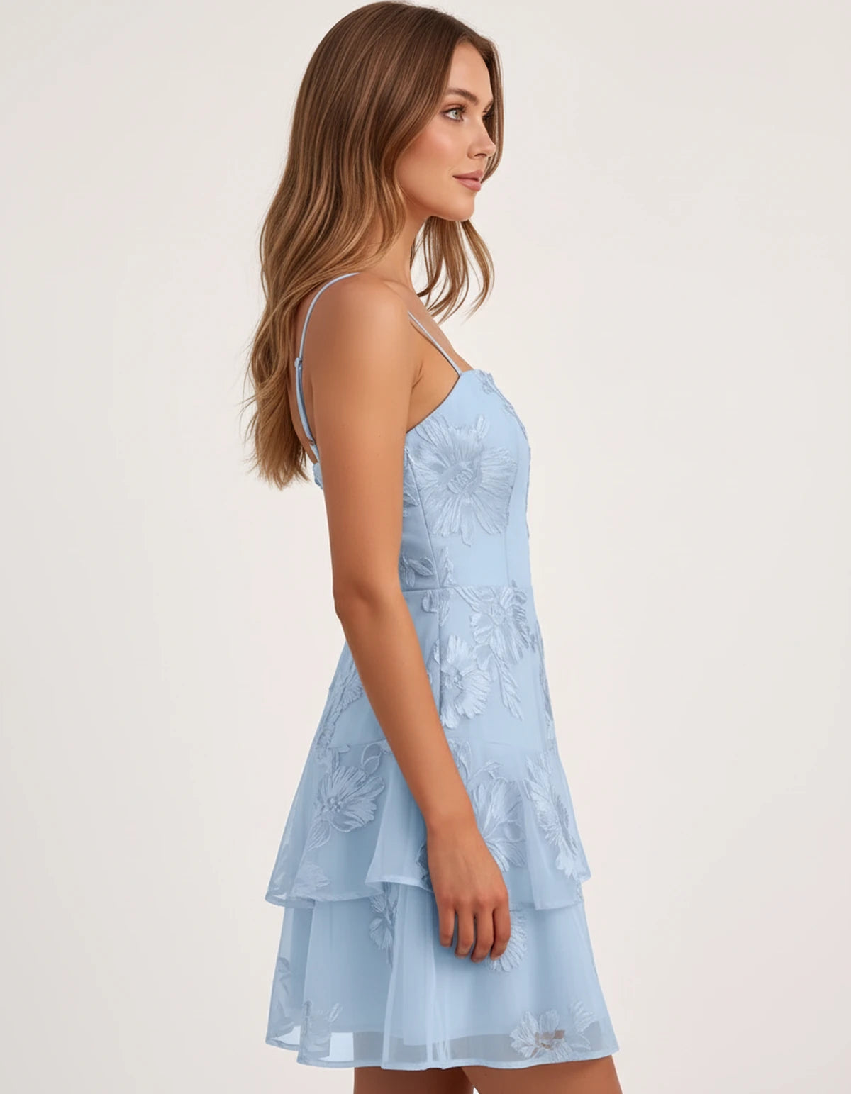 Maylis Mini Dress — Blue | SKU: SD-90590-blue-2,SD-90590-blue-4,SD-90590-blue-6,SD-90590-blue-8,SD-90590-blue-10,SD-90590-blue-12,SD-90590-blue-14,SD-90590-blue-16,SD-90590-blue-16W,SD-90590-blue-18,SD-90590-blue-18W,SD-90590-blue-20W