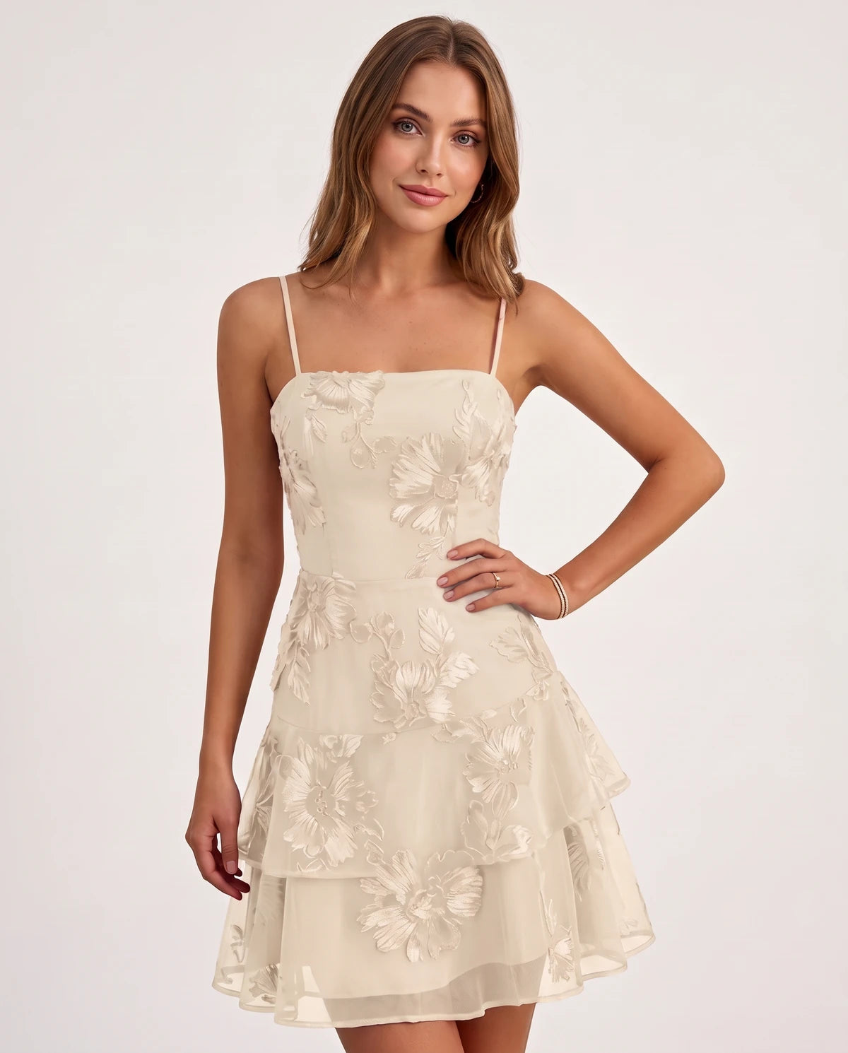Maylis Mini Dress — Champagne