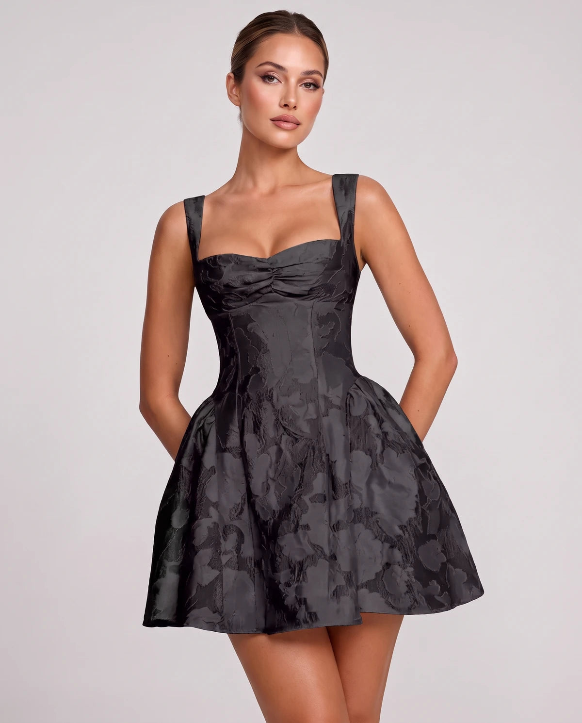 Melantha Mini Dress — Black
