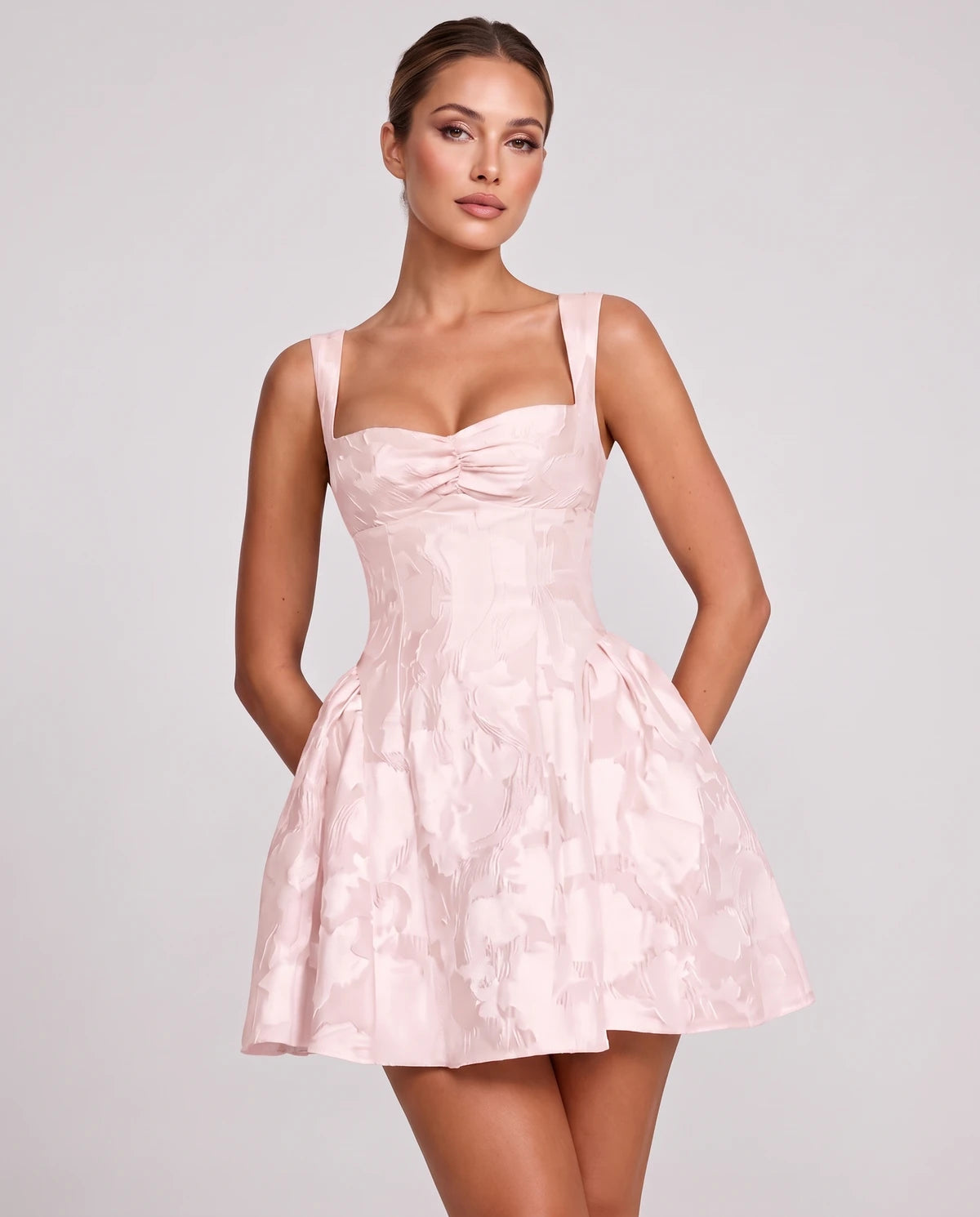 Melantha Mini Dress — Blush