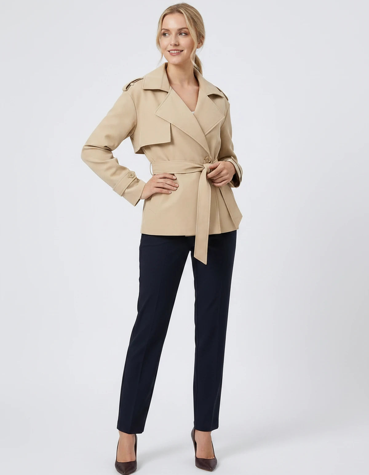 Melisande Coat — Short Apricot | SKU: SD-77883-shortapricot-XS,SD-77883-shortapricot-S,SD-77883-shortapricot-M,SD-77883-shortapricot-L,SD-77883-shortapricot-XL