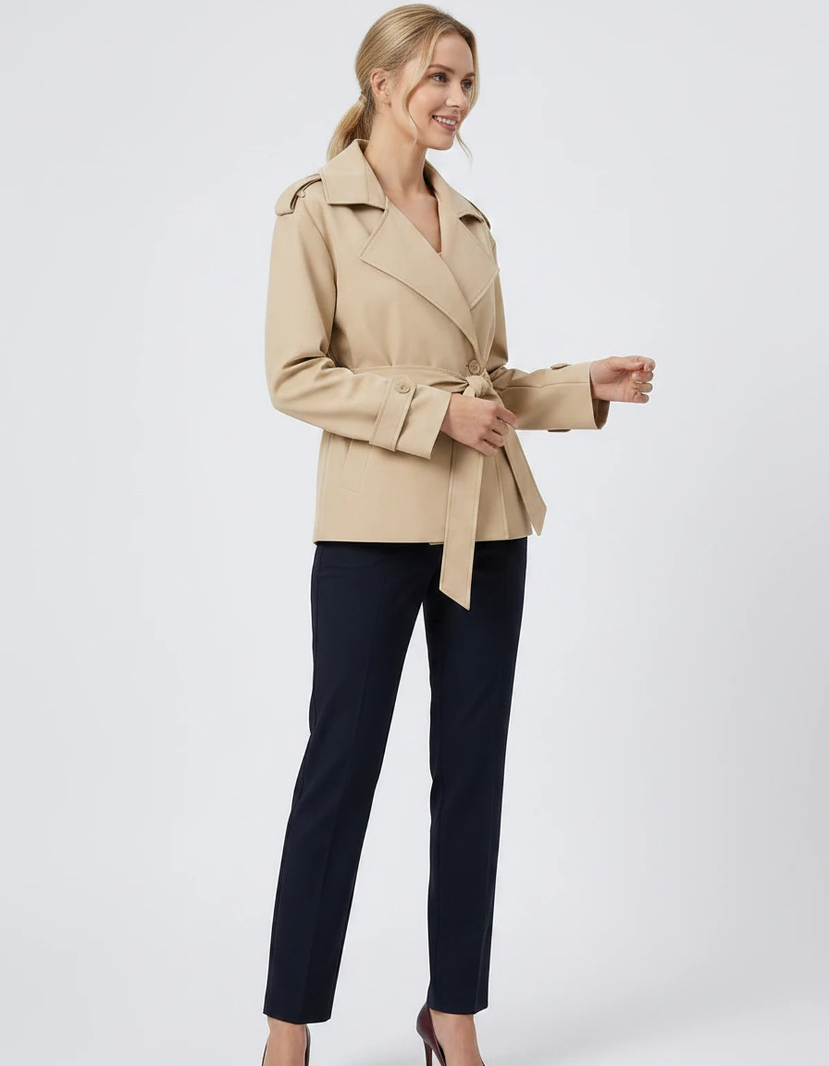 Melisande Coat — Short Apricot | SKU: SD-77883-shortapricot-XS,SD-77883-shortapricot-S,SD-77883-shortapricot-M,SD-77883-shortapricot-L,SD-77883-shortapricot-XL