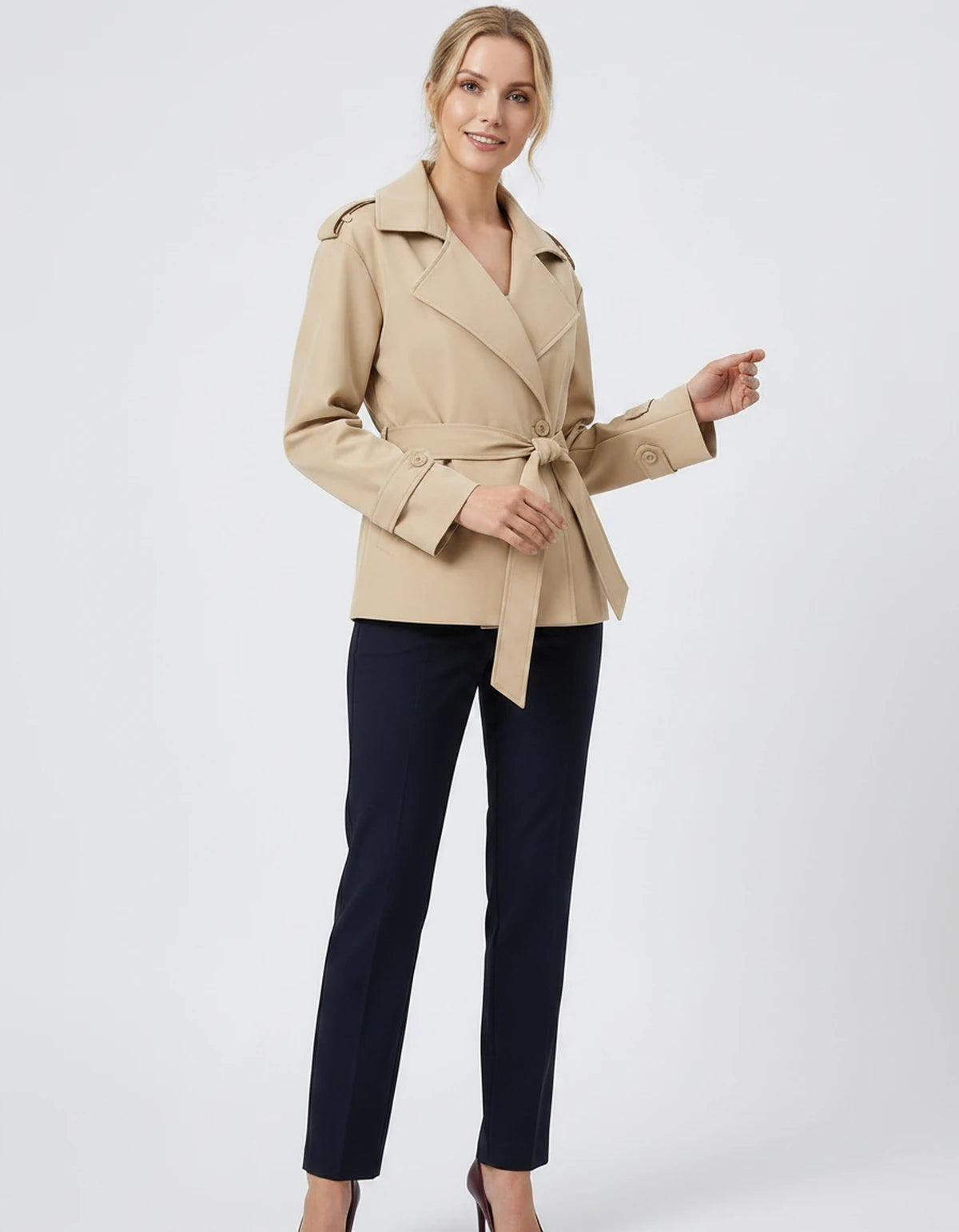 Melisande Coat — Short Apricot | SKU: SD-77883-shortapricot-XS,SD-77883-shortapricot-S,SD-77883-shortapricot-M,SD-77883-shortapricot-L,SD-77883-shortapricot-XL