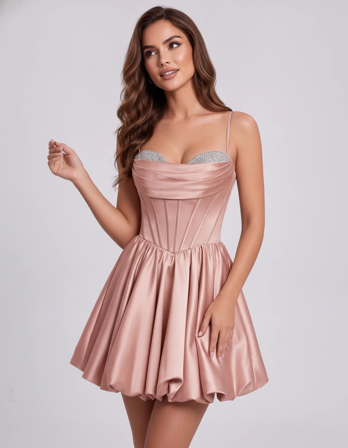 Messina Mini Dress — Dusty Rose | SKU: SD-03643-dustyrose-2,SD-03643-dustyrose-4,SD-03643-dustyrose-6,SD-03643-dustyrose-8,SD-03643-dustyrose-10,SD-03643-dustyrose-12,SD-03643-dustyrose-14,SD-03643-dustyrose-16,SD-03643-dustyrose-16W,SD-03643-dustyrose-18W,SD-03643-dustyrose-20W,SD-03643-dustyrose-22W