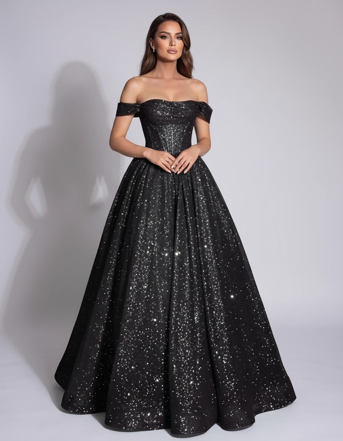 Michaela Maxi Dress — Black | SKU: SD-02968-black-2,SD-02968-black-4,SD-02968-black-6,SD-02968-black-8,SD-02968-black-10,SD-02968-black-12,SD-02968-black-14,SD-02968-black-16,SD-02968-black-16W,SD-02968-black-18W,SD-02968-black-20W,SD-02968-black-22W