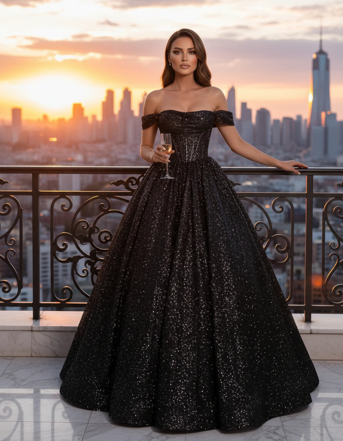 Michaela Maxi Dress — Black | SKU: SD-02968-black-2,SD-02968-black-4,SD-02968-black-6,SD-02968-black-8,SD-02968-black-10,SD-02968-black-12,SD-02968-black-14,SD-02968-black-16,SD-02968-black-16W,SD-02968-black-18W,SD-02968-black-20W,SD-02968-black-22W