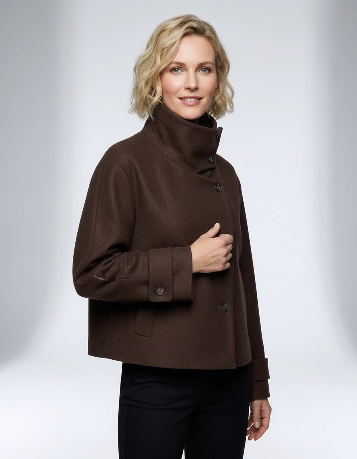 Mirabelle Coat — Coffee | SKU: SD-27400-coffee-XS,SD-27400-coffee-S,SD-27400-coffee-M,SD-27400-coffee-L