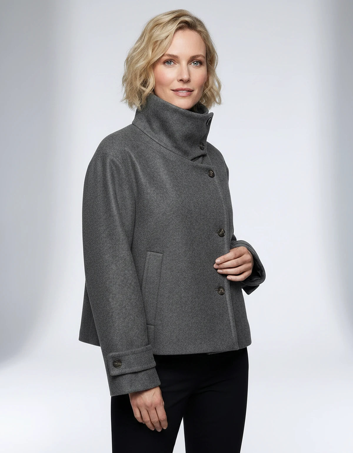 Mirabelle Coat — Gray | SKU: SD-27400-gray-XS,SD-27400-gray-S,SD-27400-gray-M,SD-27400-gray-L