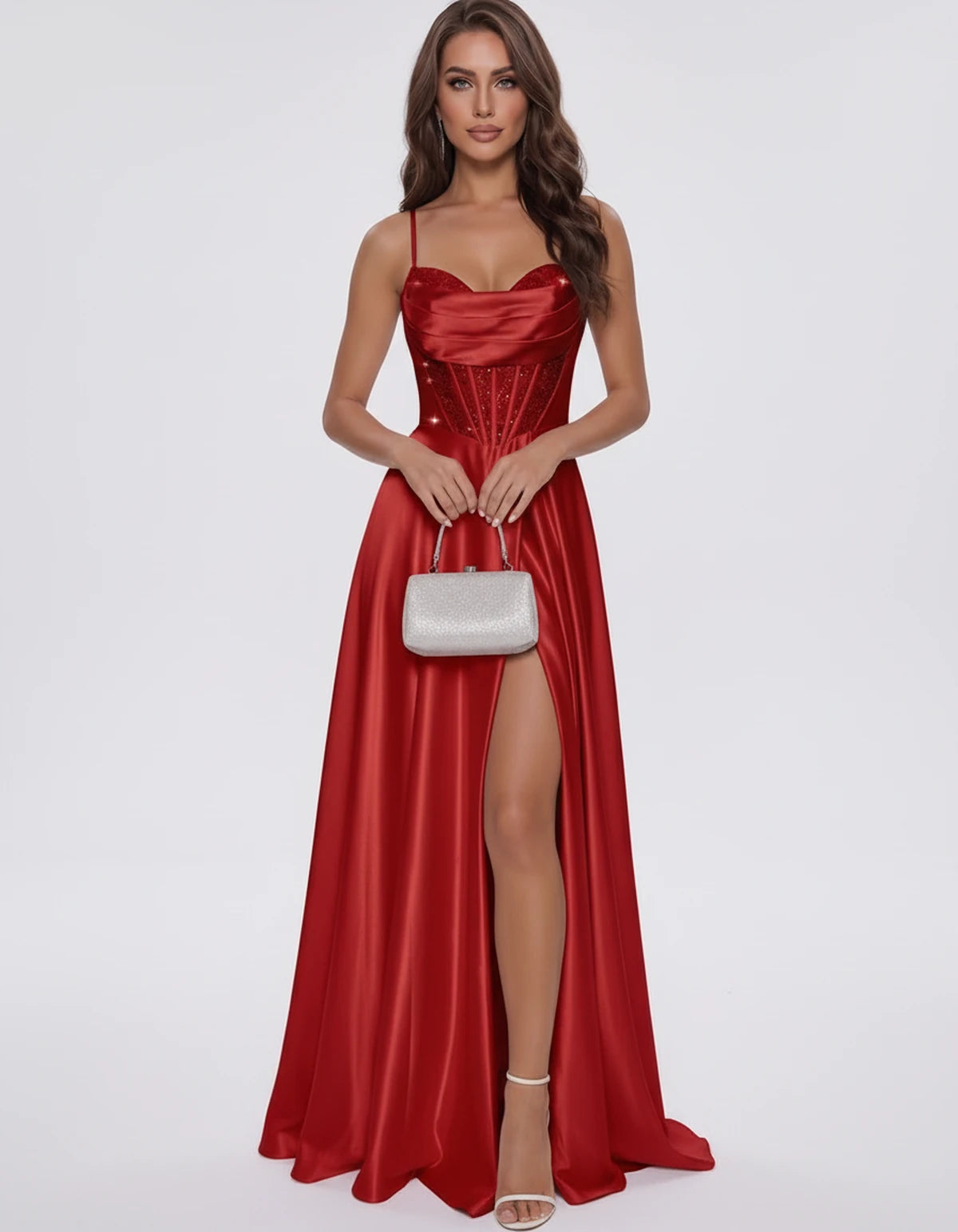 Modena Maxi Dress — Red | SKU: SD-17487-red-2,SD-17487-red-4,SD-17487-red-6,SD-17487-red-8,SD-17487-red-10,SD-17487-red-12,SD-17487-red-14,SD-17487-red-16,SD-17487-red-16W,SD-17487-red-18W,SD-17487-red-20W,SD-17487-red-22W