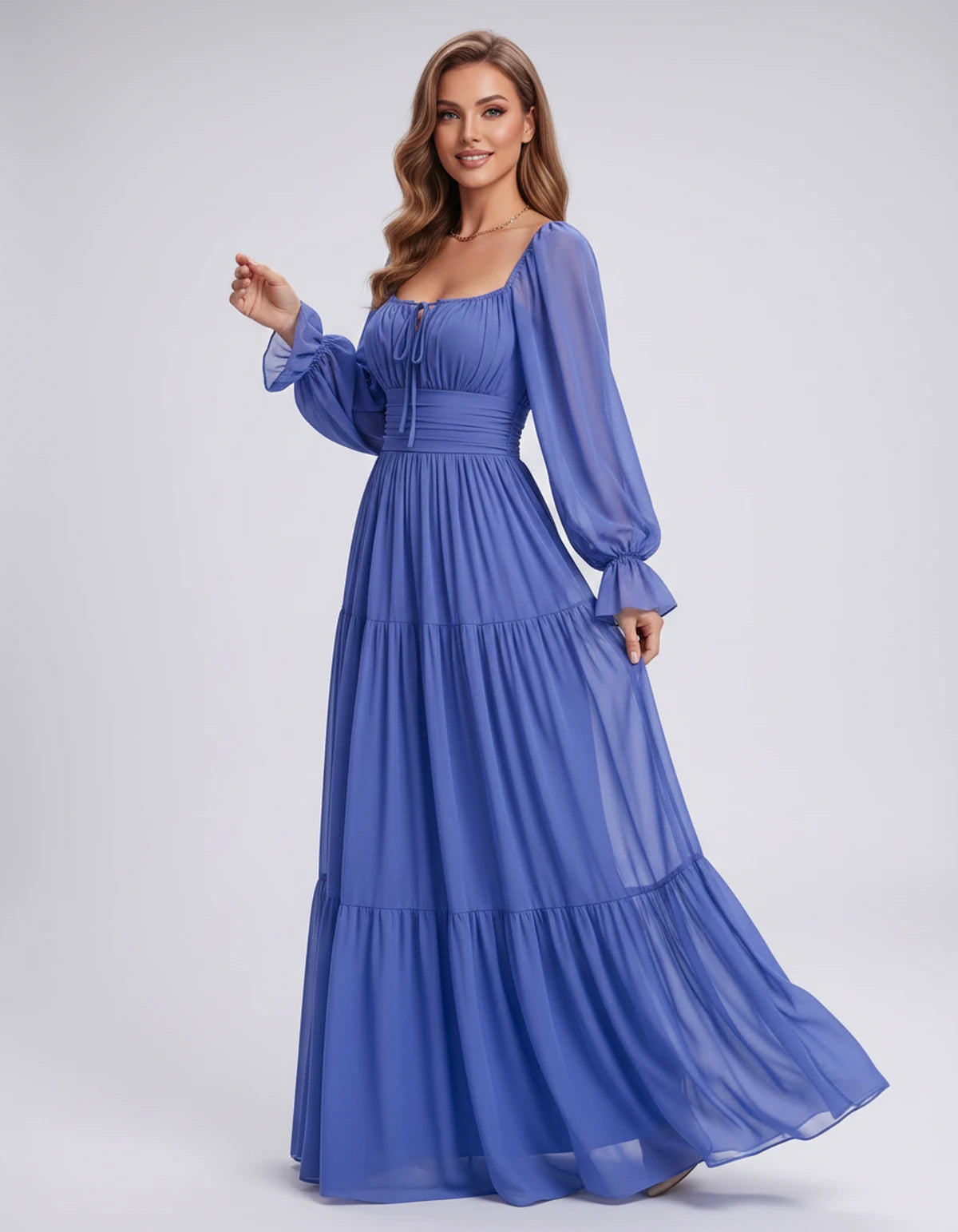 Morvenna Maxi Dress — Sky Blue | SKU: SD-97018-skyblue-XS,SD-97018-skyblue-S,SD-97018-skyblue-M,SD-97018-skyblue-L,SD-97018-skyblue-XL,SD-97018-skyblue-2XL