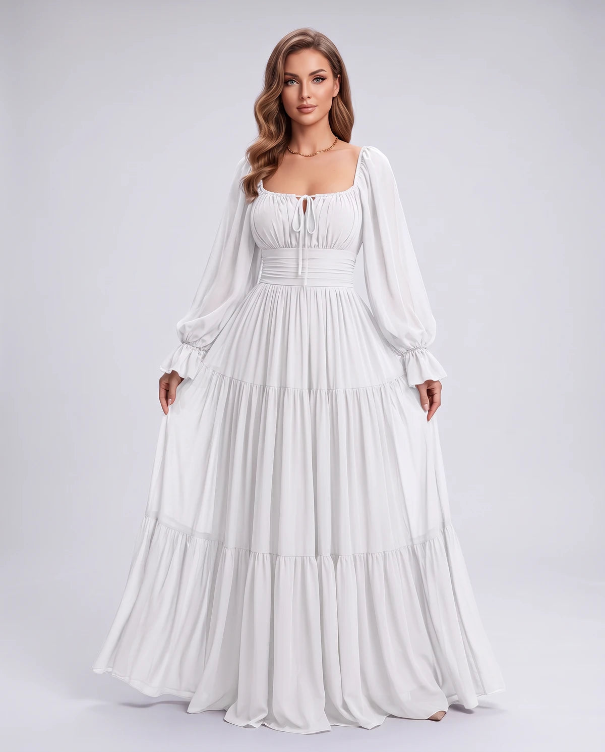 Morvenna Maxi Dress — White