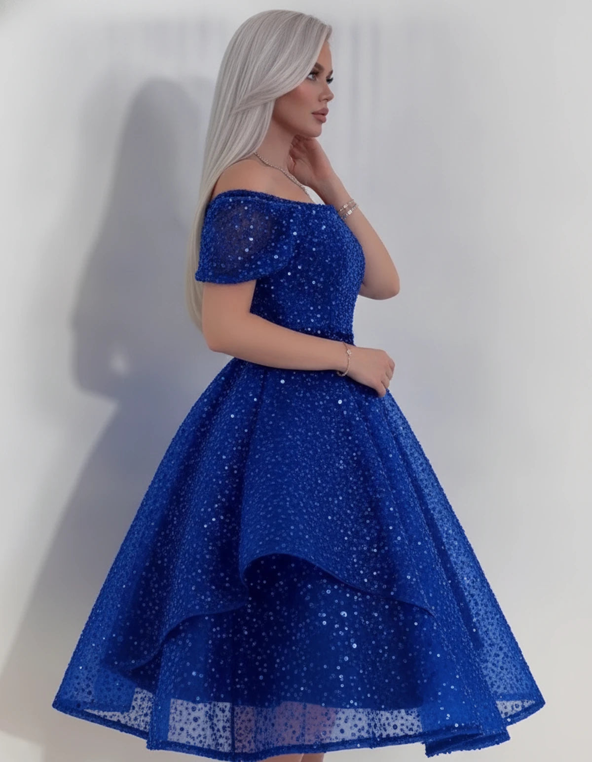 Nacrelle Mini Dress — Blue | SKU: SD-11108-blue-2,SD-11108-blue-4,SD-11108-blue-6,SD-11108-blue-8,SD-11108-blue-10,SD-11108-blue-12,SD-11108-blue-14,SD-11108-blue-16,SD-11108-blue-16W,SD-11108-blue-18W,SD-11108-blue-20W,SD-11108-blue-22W