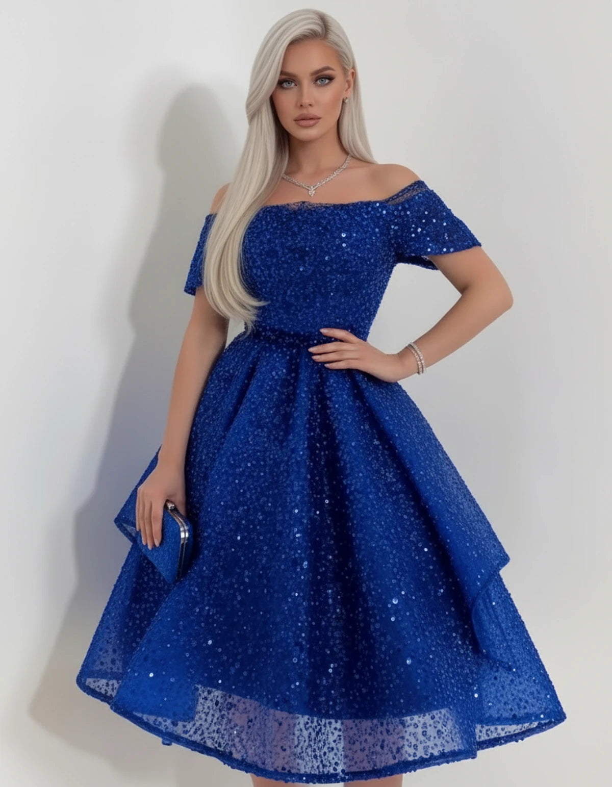 Nacrelle Mini Dress — Blue | SKU: SD-11108-blue-2,SD-11108-blue-4,SD-11108-blue-6,SD-11108-blue-8,SD-11108-blue-10,SD-11108-blue-12,SD-11108-blue-14,SD-11108-blue-16,SD-11108-blue-16W,SD-11108-blue-18W,SD-11108-blue-20W,SD-11108-blue-22W
