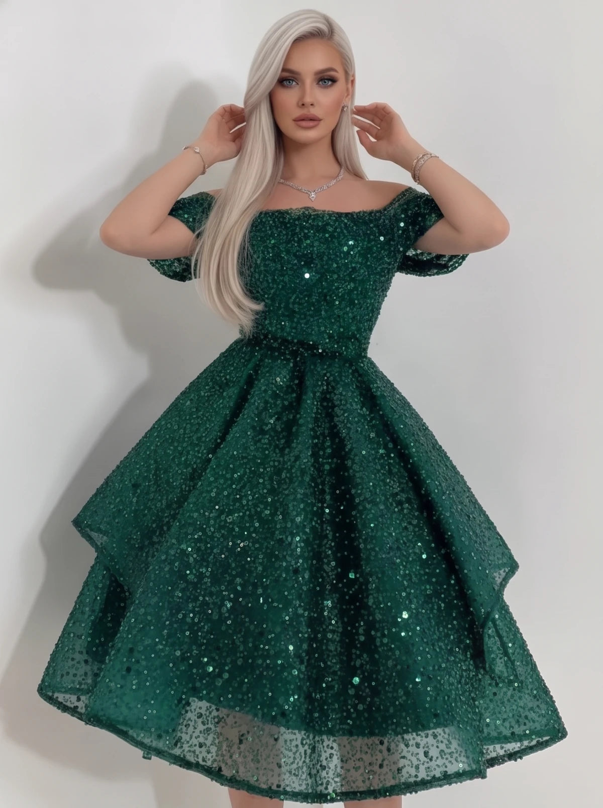 Nacrelle Mini Dress — Green