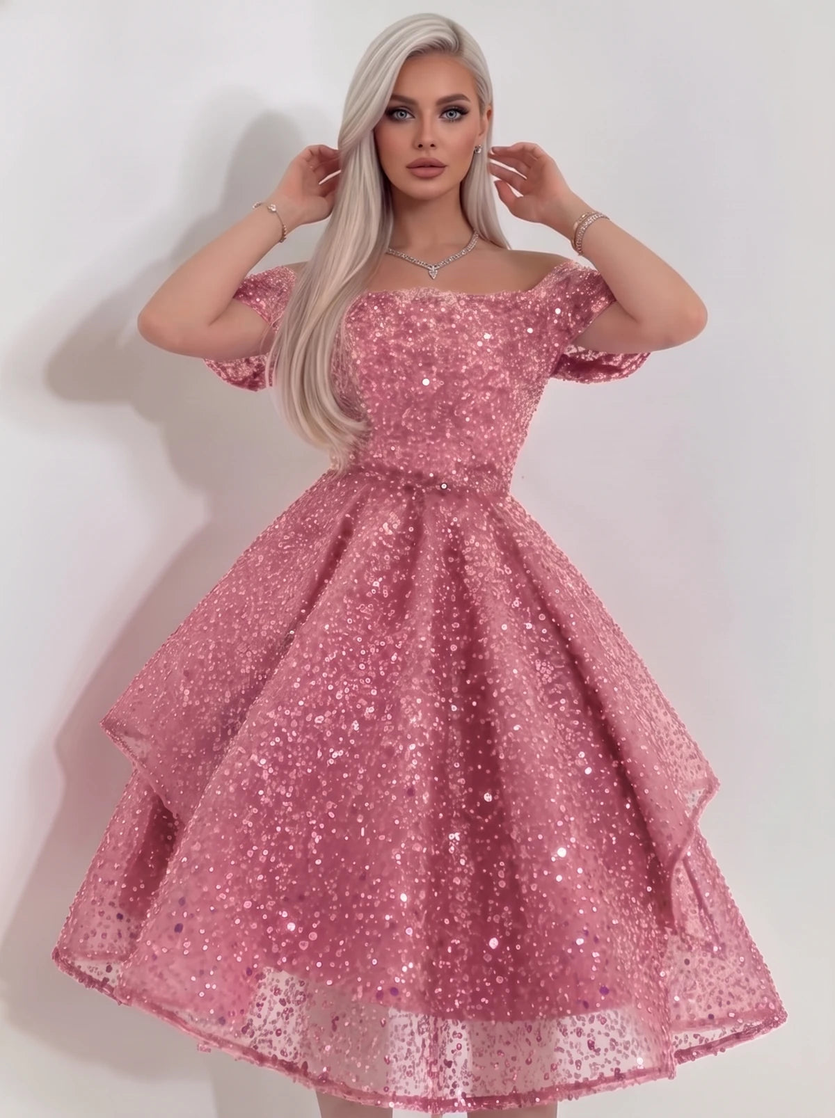Nacrelle Mini Dress — Pink