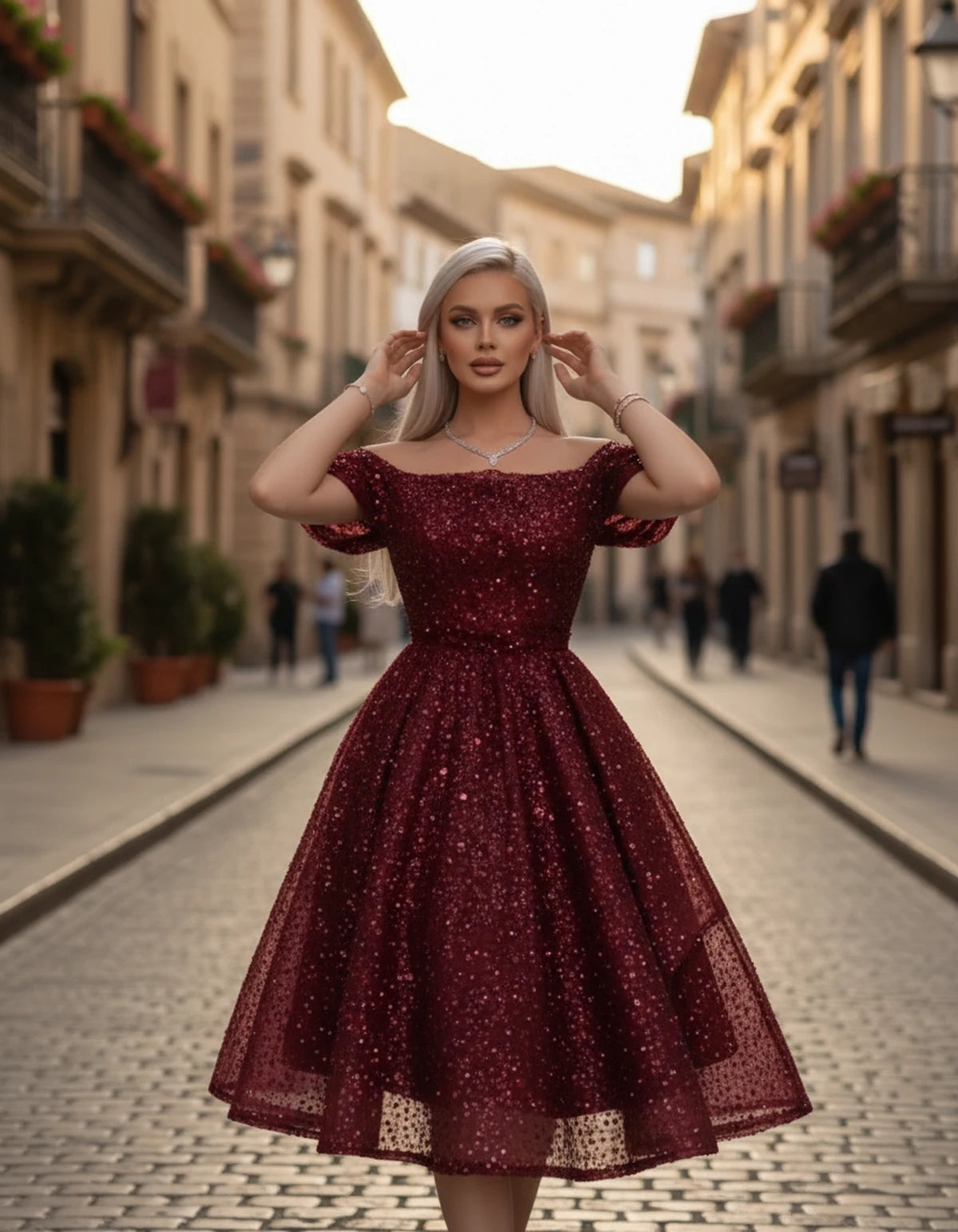 Nacrelle Mini Dress — Red | SKU: SD-11108-red-2,SD-11108-red-4,SD-11108-red-6,SD-11108-red-8,SD-11108-red-10,SD-11108-red-12,SD-11108-red-14,SD-11108-red-16,SD-11108-red-16W,SD-11108-red-18W,SD-11108-red-20W,SD-11108-red-22W