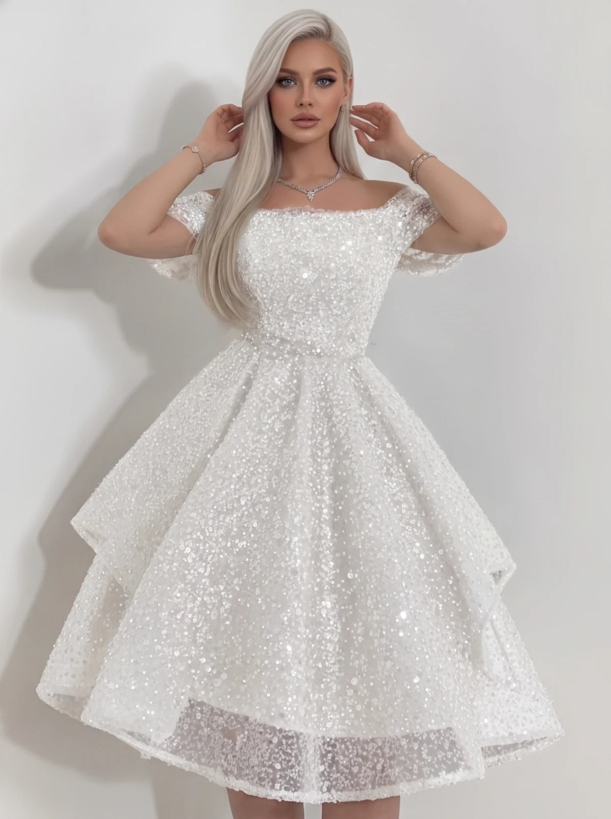 Nacrelle Mini Dress — White
