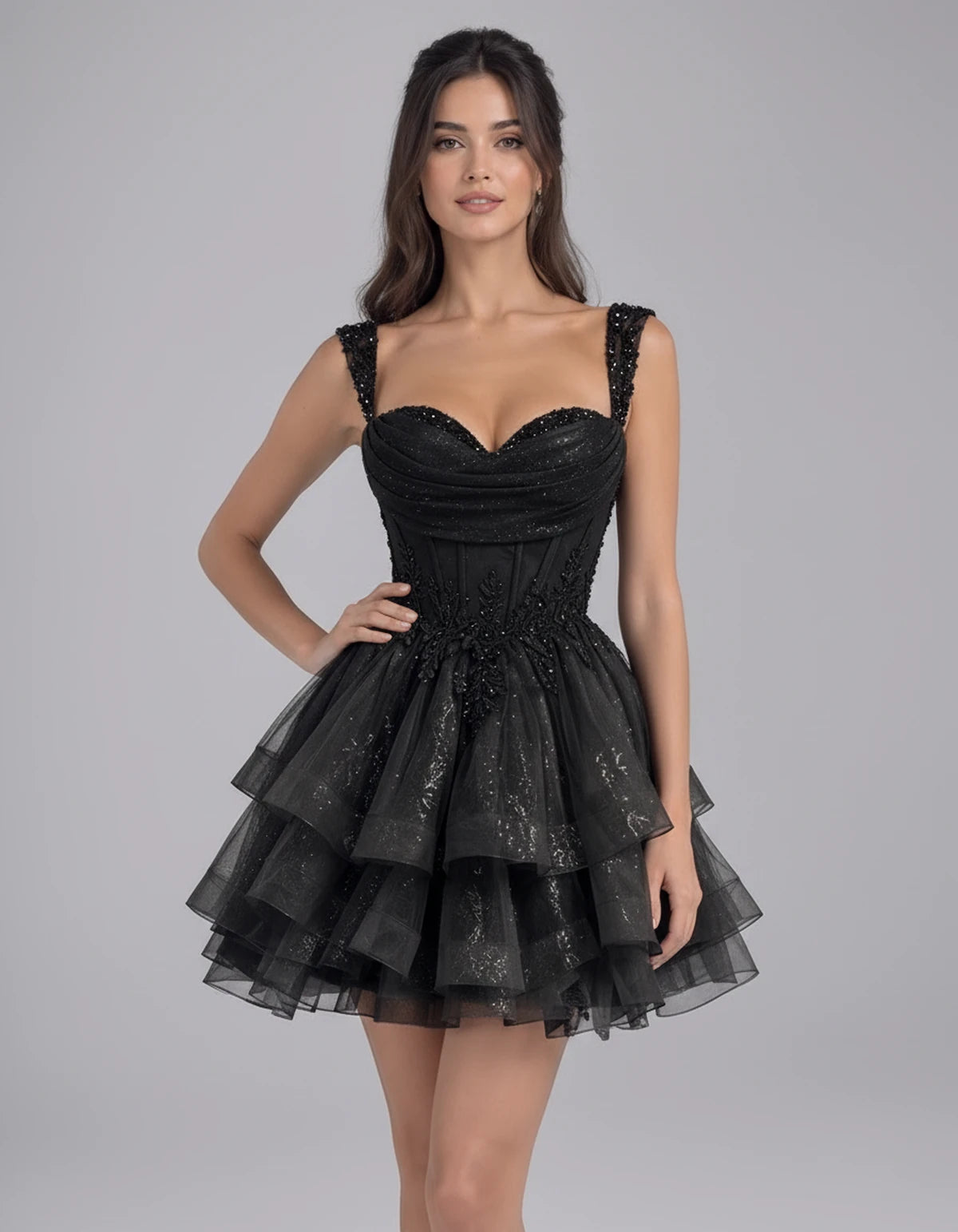 Nadalie Mini Dress — Black