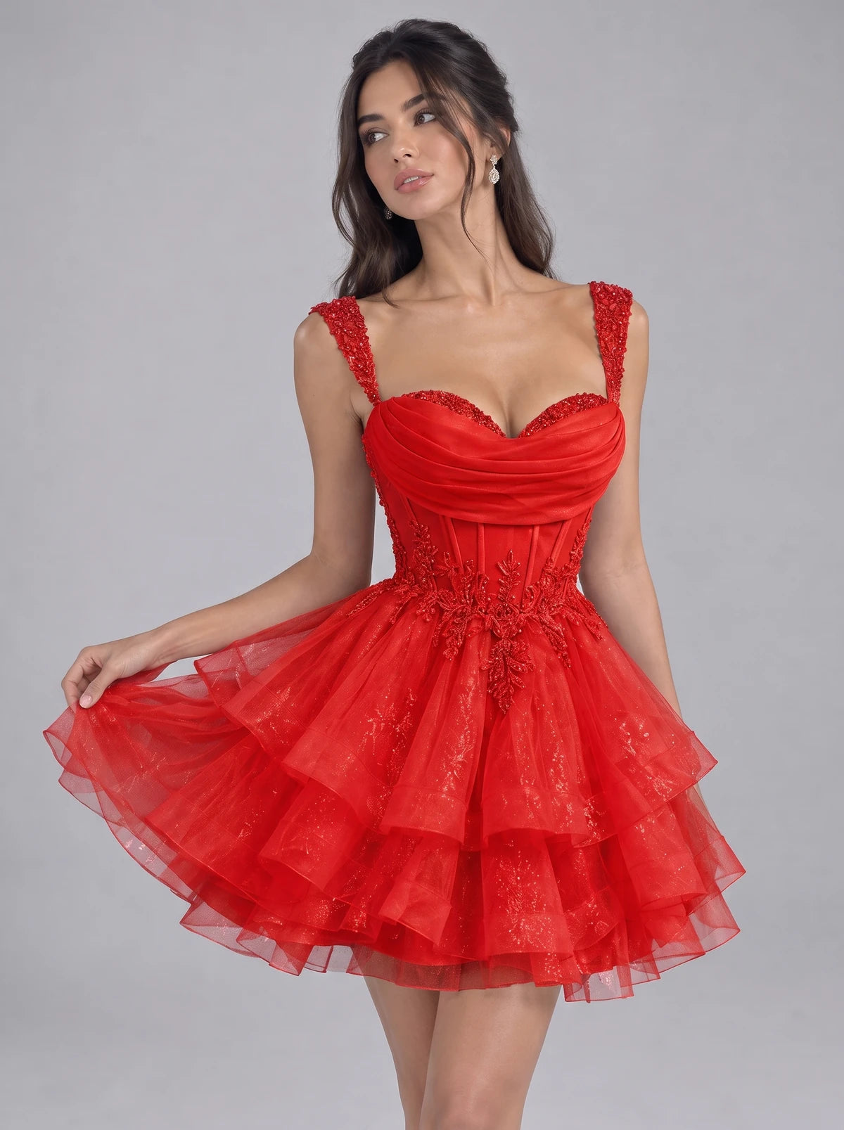 Nadalie Mini Dress — Red