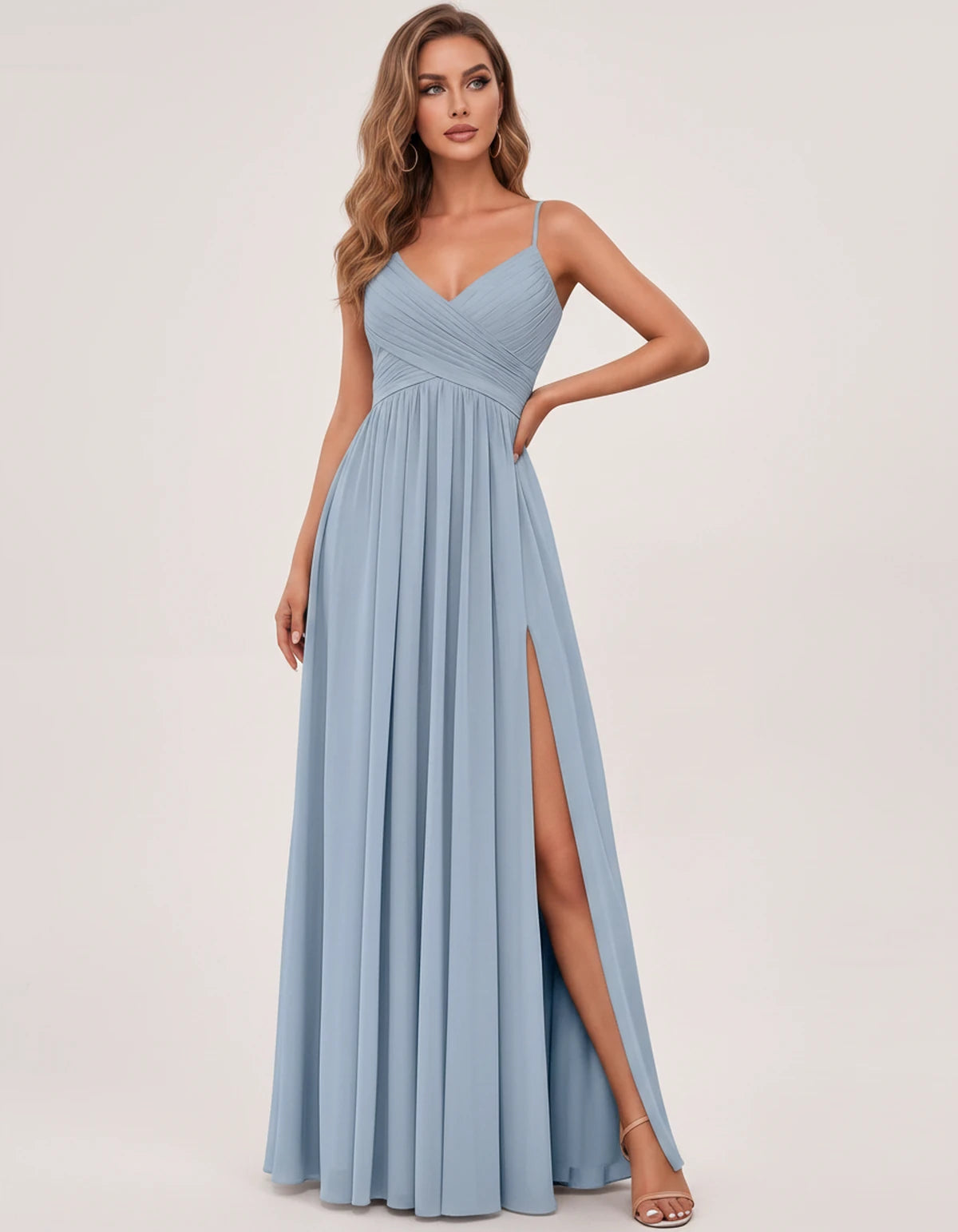 Nasturtia Maxi Dress — Dusty Blue | SKU: SD-69970-dustyblue-2,SD-69970-dustyblue-4,SD-69970-dustyblue-6,SD-69970-dustyblue-8,SD-69970-dustyblue-10,SD-69970-dustyblue-12,SD-69970-dustyblue-14,SD-69970-dustyblue-16,SD-69970-dustyblue-16W,SD-69970-dustyblue-18W,SD-69970-dustyblue-20W,SD-69970-dustyblue-22W