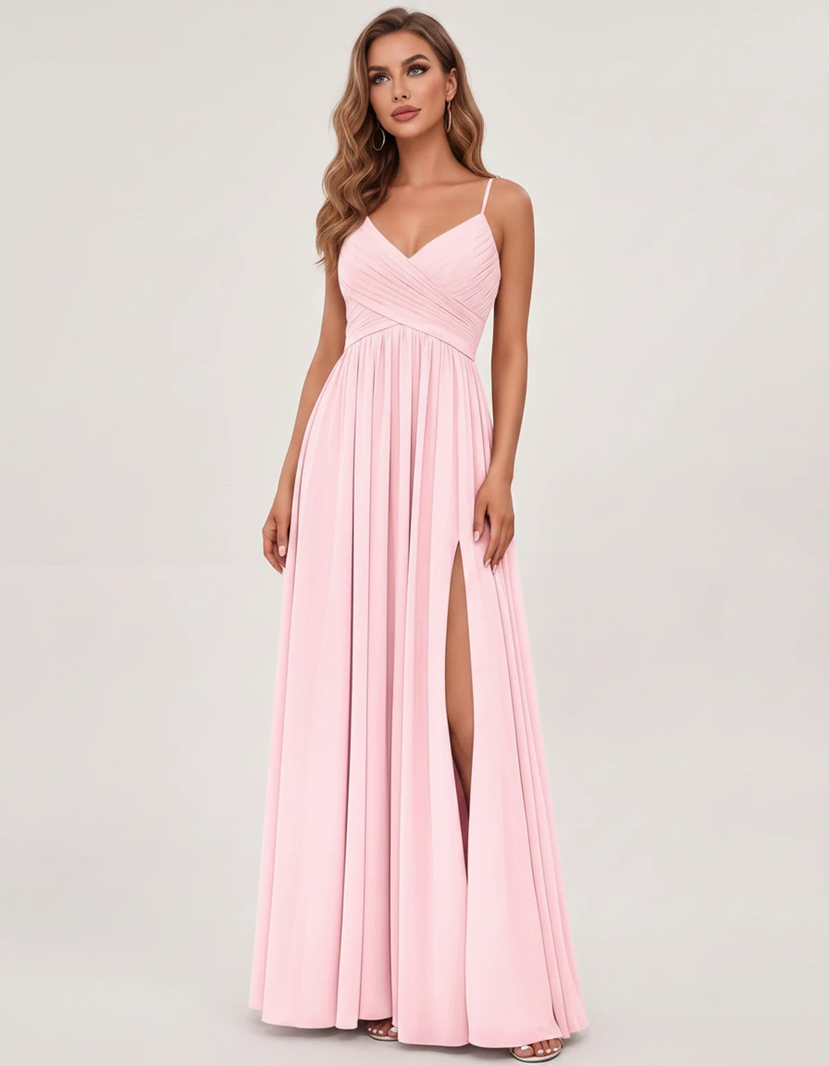 Nasturtia Maxi Dress — Pink | SKU: SD-69970-pink-2,SD-69970-pink-4,SD-69970-pink-6,SD-69970-pink-8,SD-69970-pink-10,SD-69970-pink-12,SD-69970-pink-14,SD-69970-pink-16,SD-69970-pink-16W,SD-69970-pink-18W,SD-69970-pink-20W,SD-69970-pink-22W