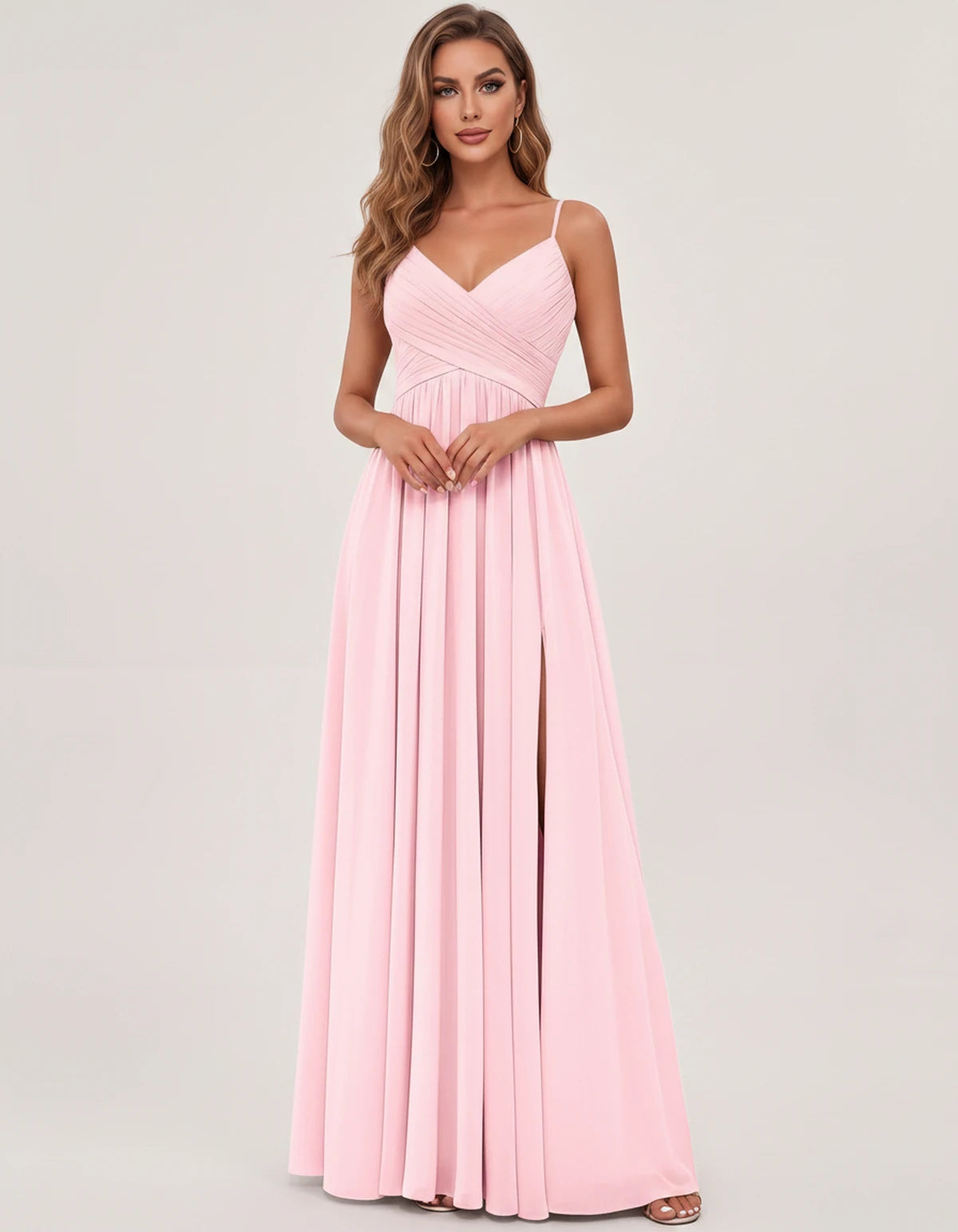 Nasturtia Maxi Dress — Pink | SKU: SD-69970-pink-2,SD-69970-pink-4,SD-69970-pink-6,SD-69970-pink-8,SD-69970-pink-10,SD-69970-pink-12,SD-69970-pink-14,SD-69970-pink-16,SD-69970-pink-16W,SD-69970-pink-18W,SD-69970-pink-20W,SD-69970-pink-22W