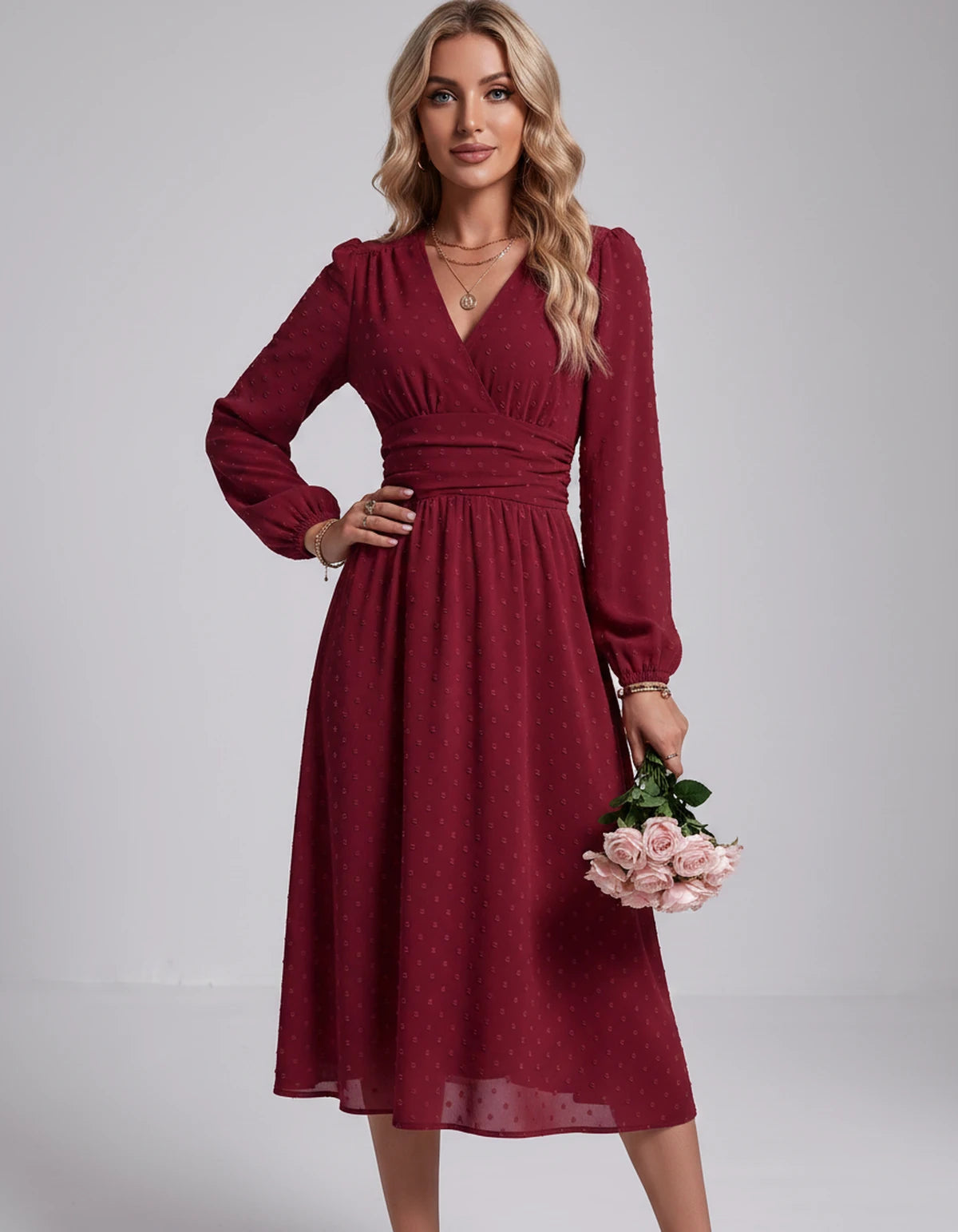 Nephele Maxi Dress — Wine | SKU: SD-31586-wine-XS,SD-31586-wine-S,SD-31586-wine-M,SD-31586-wine-L,SD-31586-wine-XL,SD-31586-wine-2XL
