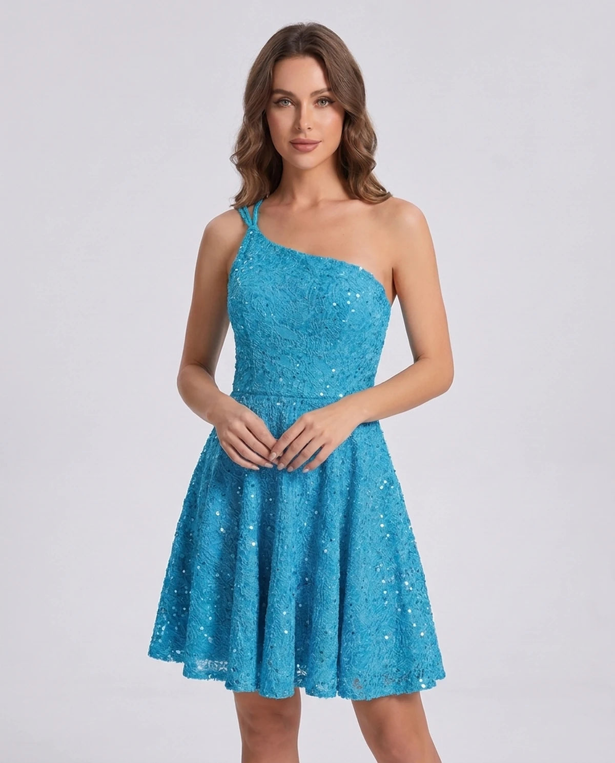 Nevaeh Mini Dress — Blue | SKU: SD-87410-blue-2,SD-87410-blue-4,SD-87410-blue-6,SD-87410-blue-8,SD-87410-blue-10,SD-87410-blue-12,SD-87410-blue-14,SD-87410-blue-16,SD-87410-blue-16W,SD-87410-blue-18W,SD-87410-blue-20W,SD-87410-blue-22W