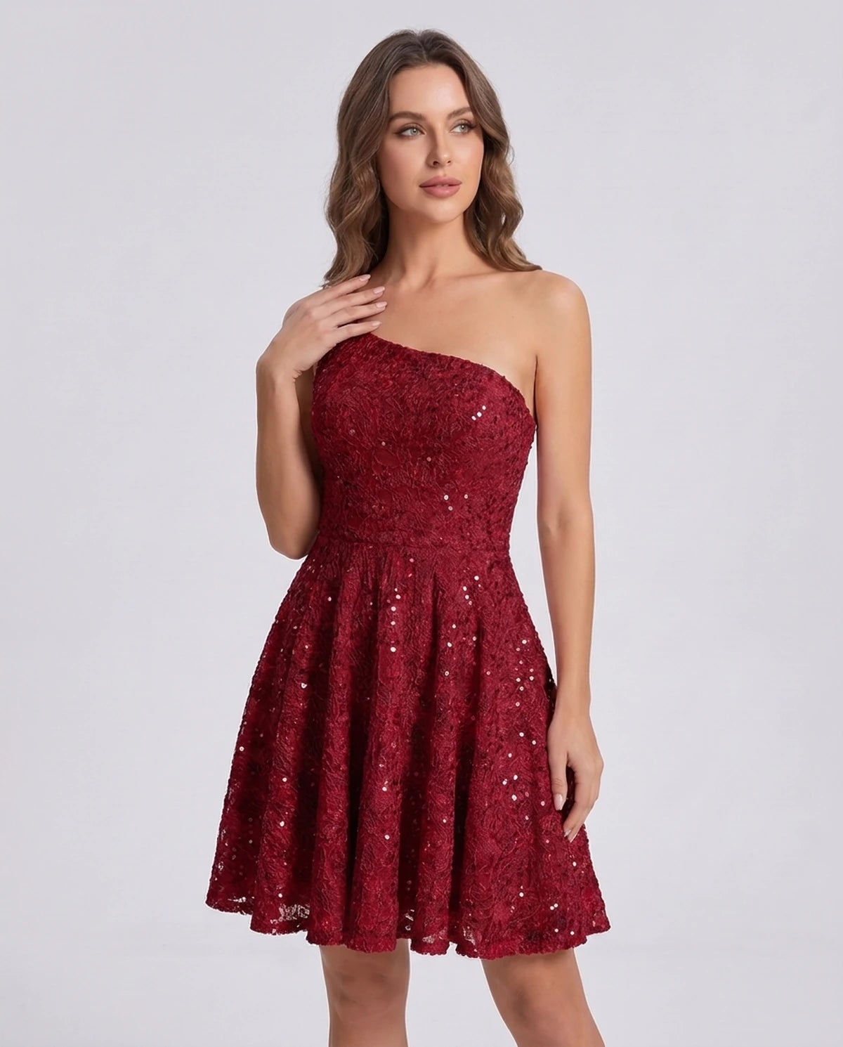 Nevaeh Mini Dress — Red | SKU: SD-87410-red-2,SD-87410-red-4,SD-87410-red-6,SD-87410-red-8,SD-87410-red-10,SD-87410-red-12,SD-87410-red-14,SD-87410-red-16,SD-87410-red-16W,SD-87410-red-18W,SD-87410-red-20W,SD-87410-red-22W