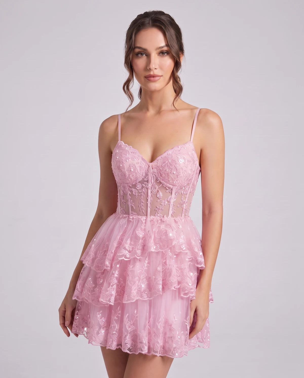Nicolette Mini Dress — Pink