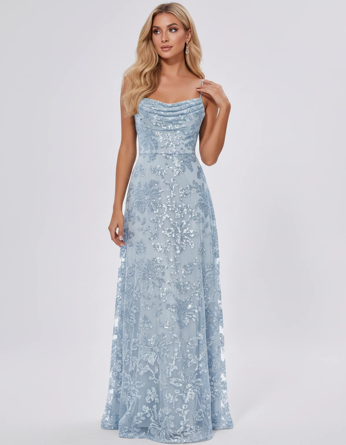 Nimuelle Maxi Dress — Light Blue | SKU: SD-93381-lightblue-2,SD-93381-lightblue-4,SD-93381-lightblue-6,SD-93381-lightblue-8,SD-93381-lightblue-10,SD-93381-lightblue-12,SD-93381-lightblue-14,SD-93381-lightblue-16,SD-93381-lightblue-16W,SD-93381-lightblue-18W,SD-93381-lightblue-20W,SD-93381-lightblue-22W