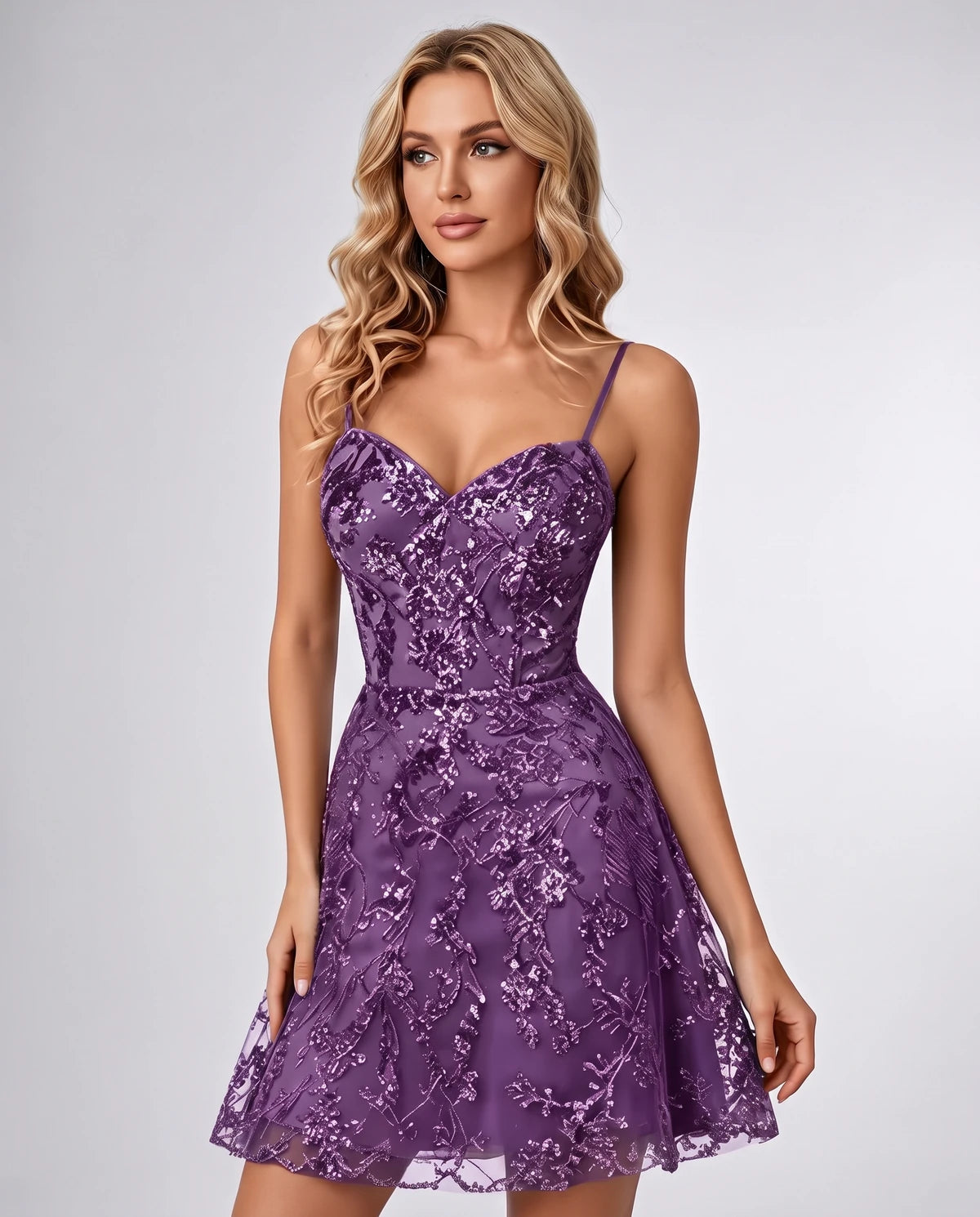Nolwenn Mini Dress — Purple