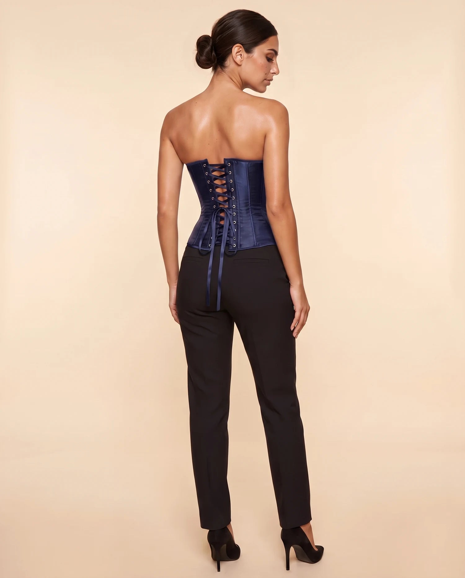 Odalia Corset Top Navy 06-back
