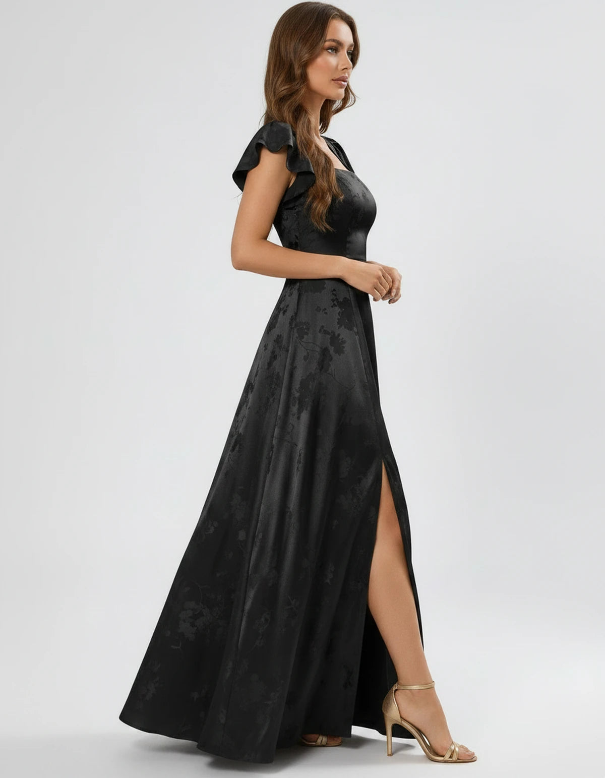 Odelia Maxi Dress — Black | SKU: SD-46794-black-2,SD-46794-black-4,SD-46794-black-6,SD-46794-black-8,SD-46794-black-10,SD-46794-black-12,SD-46794-black-14,SD-46794-black-16,SD-46794-black-16W,SD-46794-black-18W,SD-46794-black-20W,SD-46794-black-22W