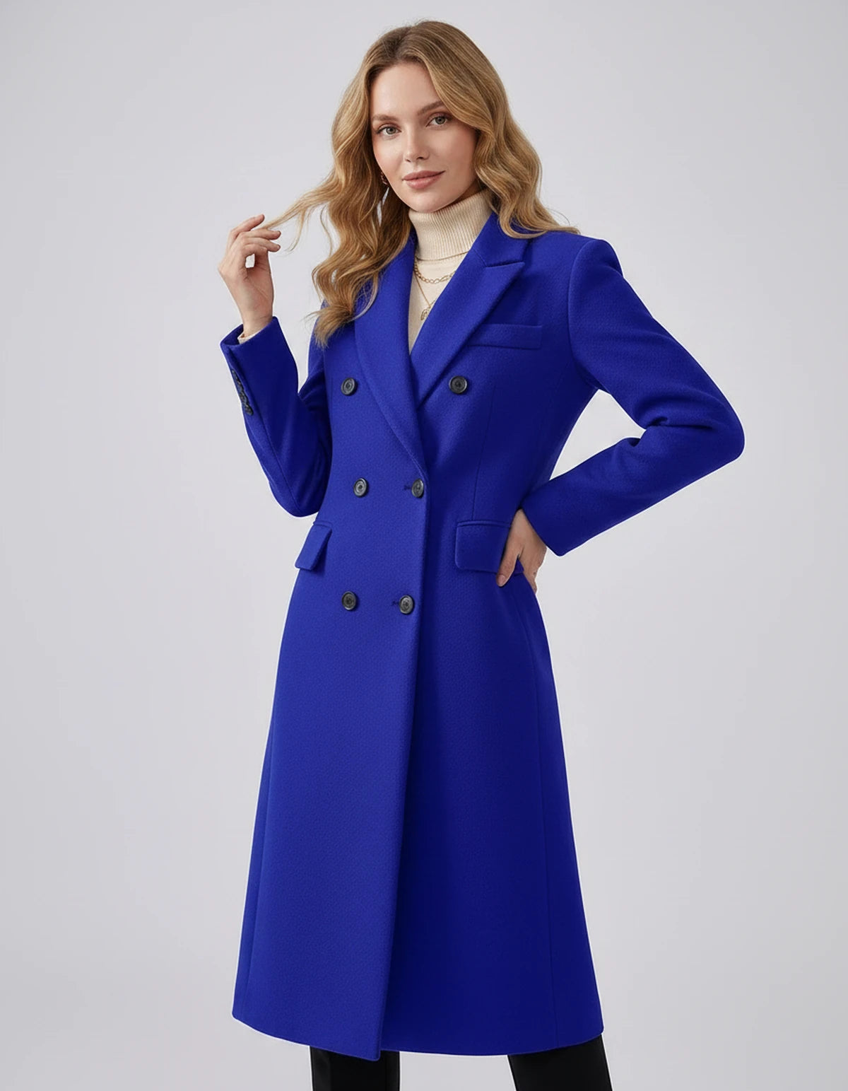 Oleander Coat — Blue | SKU: SD-13109-blue-XS,SD-13109-blue-S,SD-13109-blue-M,SD-13109-blue-L,SD-13109-blue-XL,SD-13109-blue-2XL