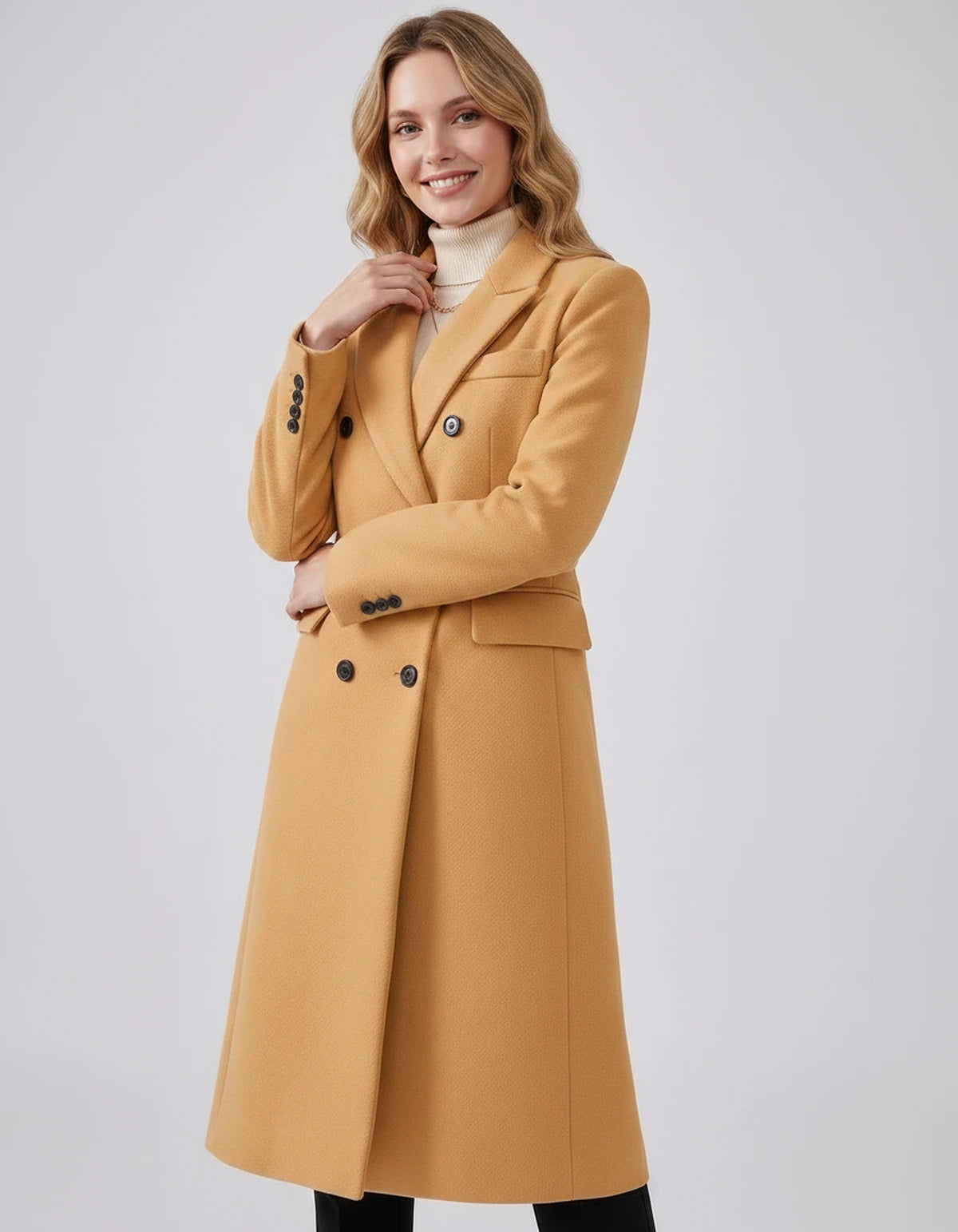 Oleander Coat — Khaki | SKU: SD-13109-khaki-XS,SD-13109-khaki-S,SD-13109-khaki-M,SD-13109-khaki-L,SD-13109-khaki-XL,SD-13109-khaki-2XL