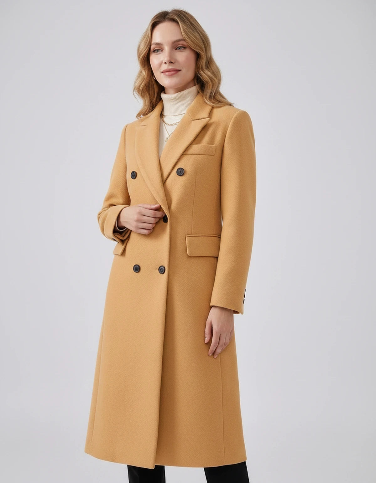 Oleander Coat — Khaki | SKU: SD-13109-khaki-XS,SD-13109-khaki-S,SD-13109-khaki-M,SD-13109-khaki-L,SD-13109-khaki-XL,SD-13109-khaki-2XL