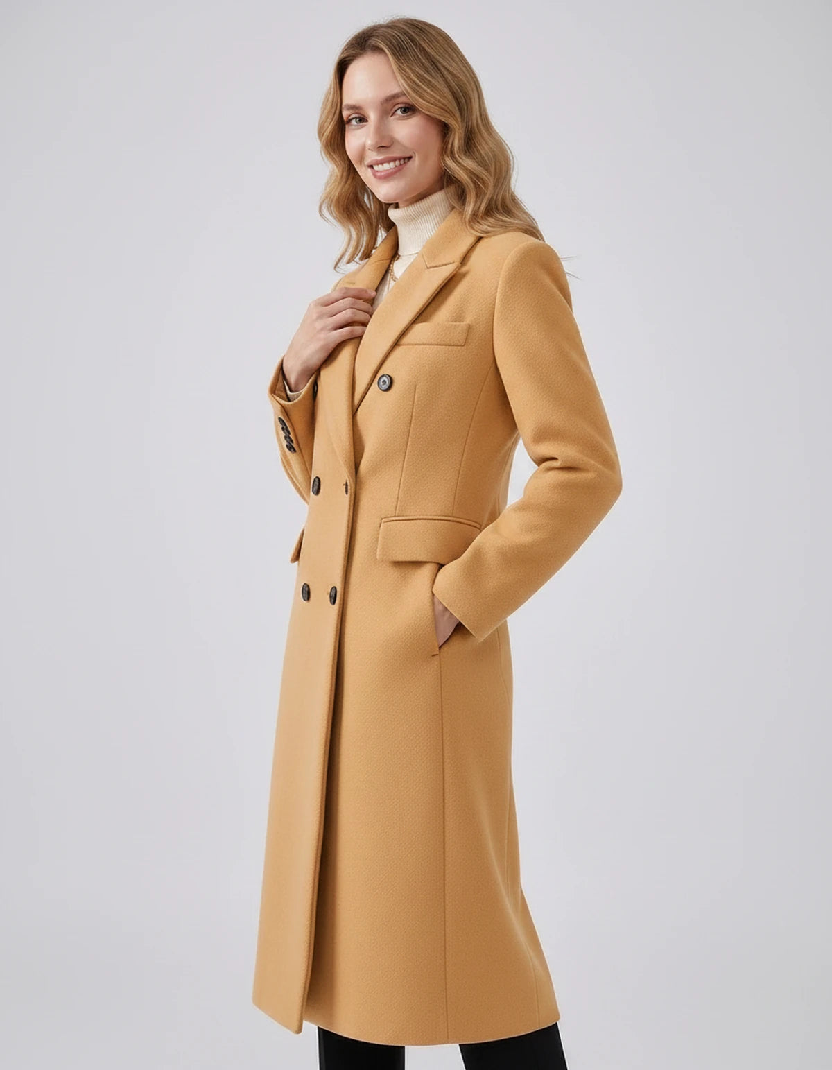 Oleander Coat — Khaki | SKU: SD-13109-khaki-XS,SD-13109-khaki-S,SD-13109-khaki-M,SD-13109-khaki-L,SD-13109-khaki-XL,SD-13109-khaki-2XL
