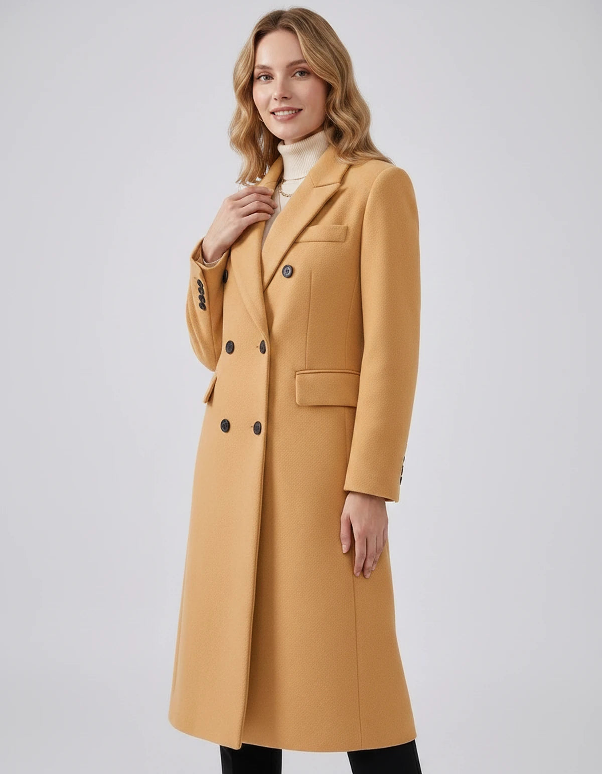 Oleander Coat — Khaki | SKU: SD-13109-khaki-XS,SD-13109-khaki-S,SD-13109-khaki-M,SD-13109-khaki-L,SD-13109-khaki-XL,SD-13109-khaki-2XL