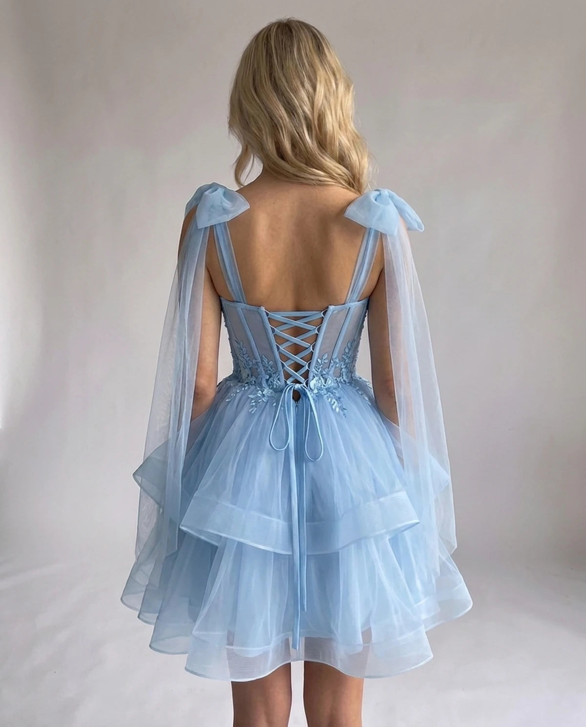 Opaline Mini Dress — Light Blue | SKU: SD-12029-lightblue-2,SD-12029-lightblue-4,SD-12029-lightblue-6,SD-12029-lightblue-8,SD-12029-lightblue-10,SD-12029-lightblue-12,SD-12029-lightblue-14,SD-12029-lightblue-14W,SD-12029-lightblue-16,SD-12029-lightblue-16W,SD-12029-lightblue-18W,SD-12029-lightblue-20W