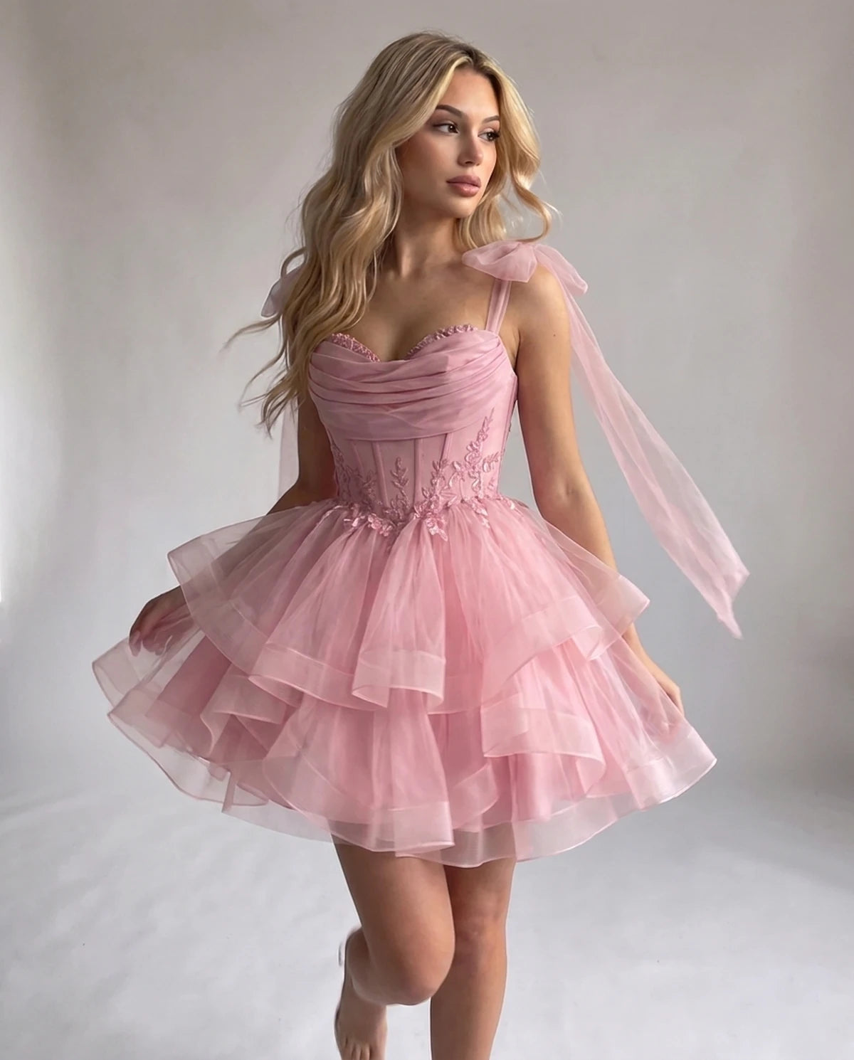 Opaline Mini Dress — Pink | SKU: SD-12029-pink-2,SD-12029-pink-4,SD-12029-pink-6,SD-12029-pink-8,SD-12029-pink-10,SD-12029-pink-12,SD-12029-pink-14,SD-12029-pink-14W,SD-12029-pink-16,SD-12029-pink-16W,SD-12029-pink-18W,SD-12029-pink-20W