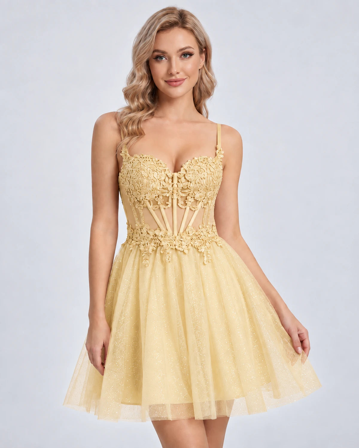 Orchidea Mini Dress — Gold