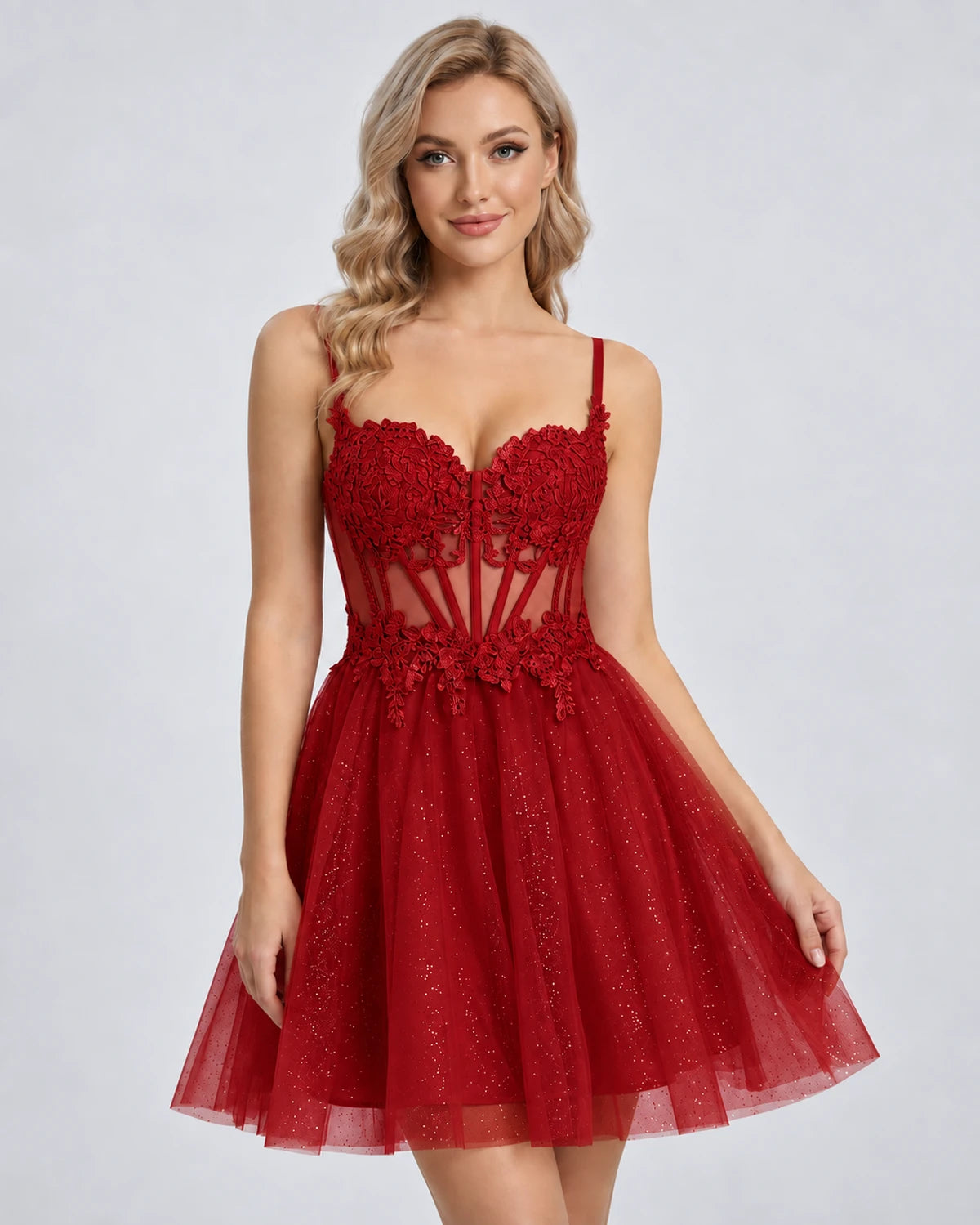 Orchidea Mini Dress — Red