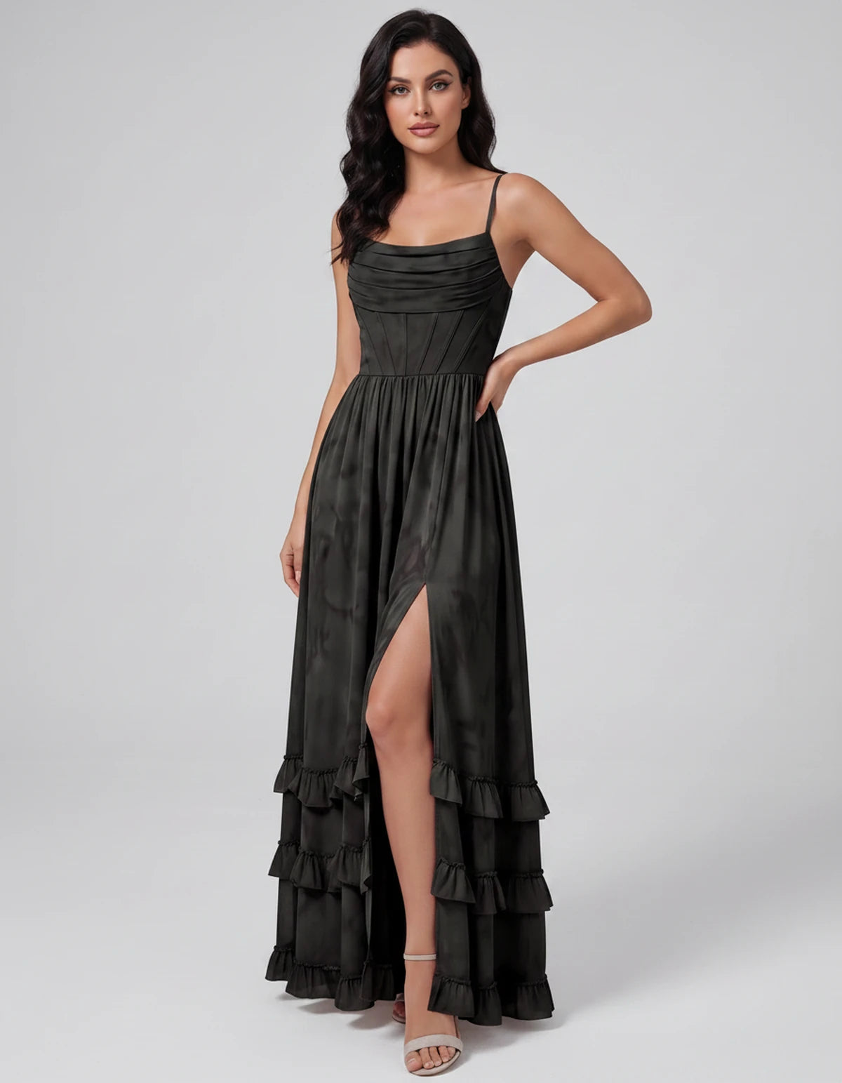 Oriane Maxi Dress — Black | SKU: SD-04920-black-2,SD-04920-black-4,SD-04920-black-6,SD-04920-black-8,SD-04920-black-10,SD-04920-black-12,SD-04920-black-14,SD-04920-black-16,SD-04920-black-16W,SD-04920-black-18W,SD-04920-black-20W