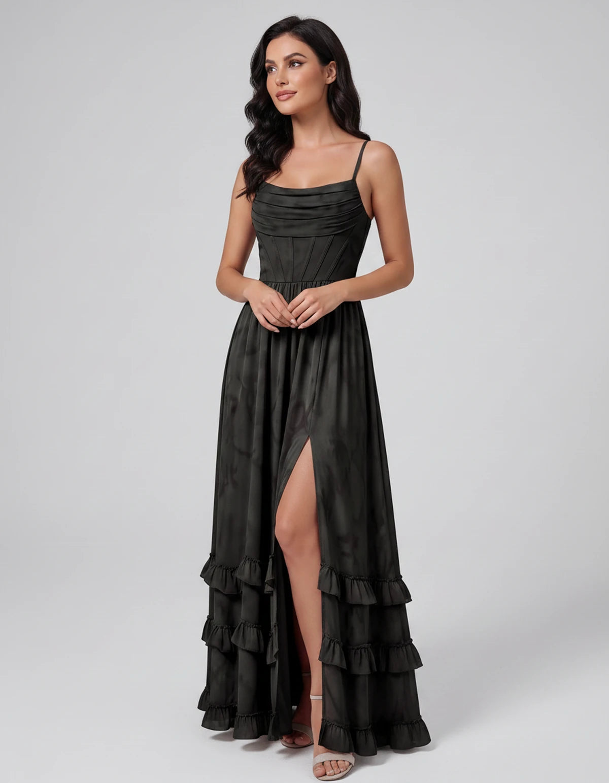 Oriane Maxi Dress — Black | SKU: SD-04920-black-2,SD-04920-black-4,SD-04920-black-6,SD-04920-black-8,SD-04920-black-10,SD-04920-black-12,SD-04920-black-14,SD-04920-black-16,SD-04920-black-16W,SD-04920-black-18W,SD-04920-black-20W